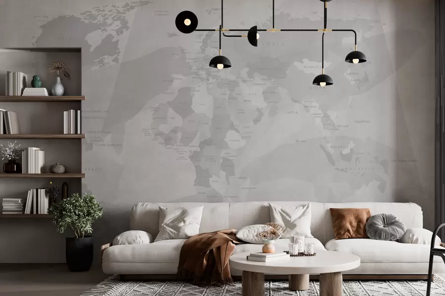 fototapet Balene geometrie harta lumii w03007v1