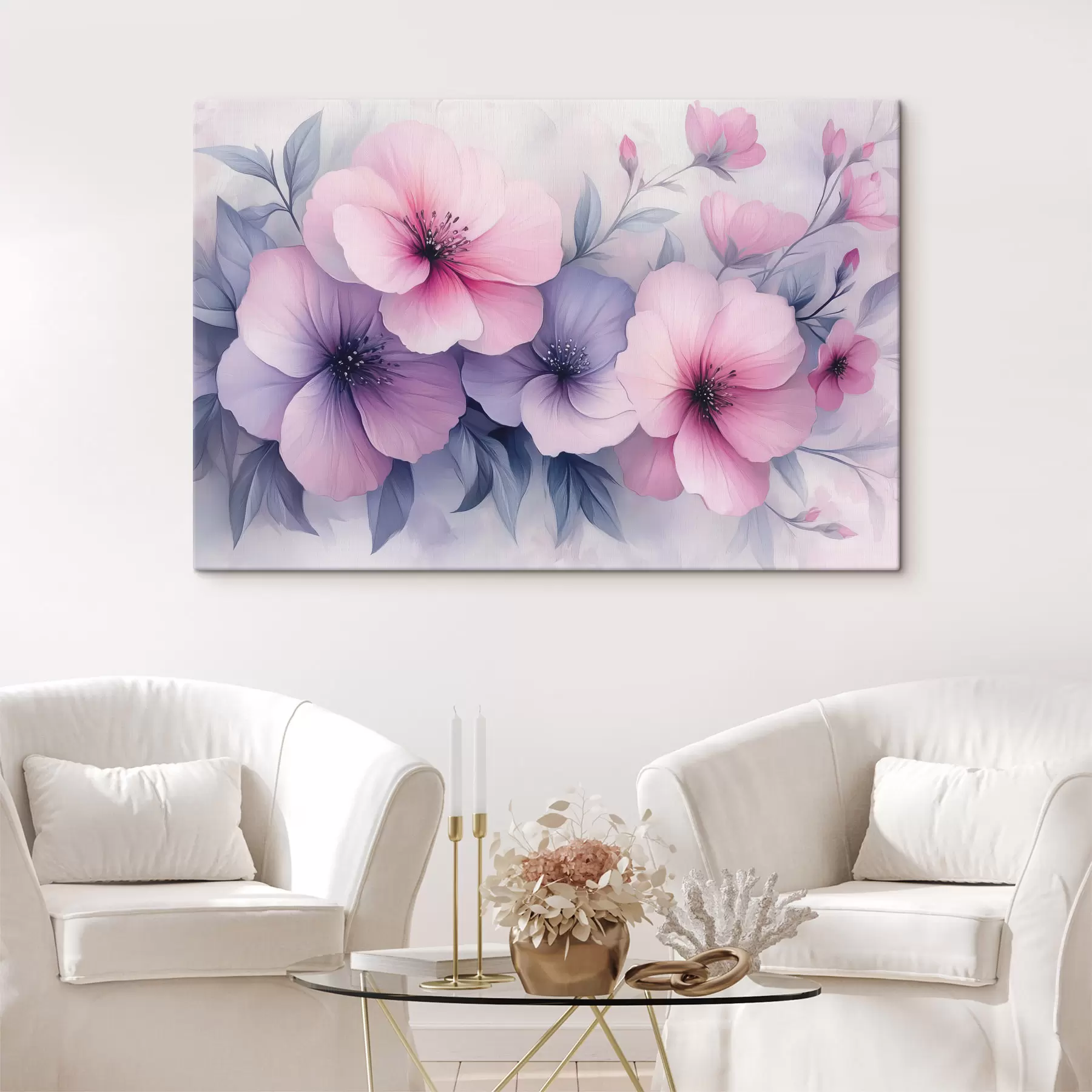 fototapet Flori delicate roz și violet s42851