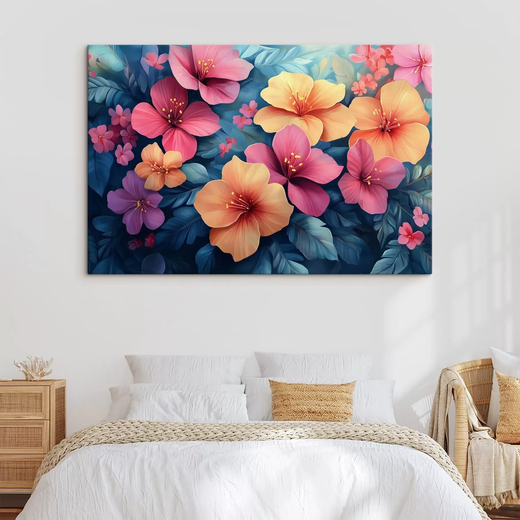 Tablouri Flori mari portocalii și roz s42853