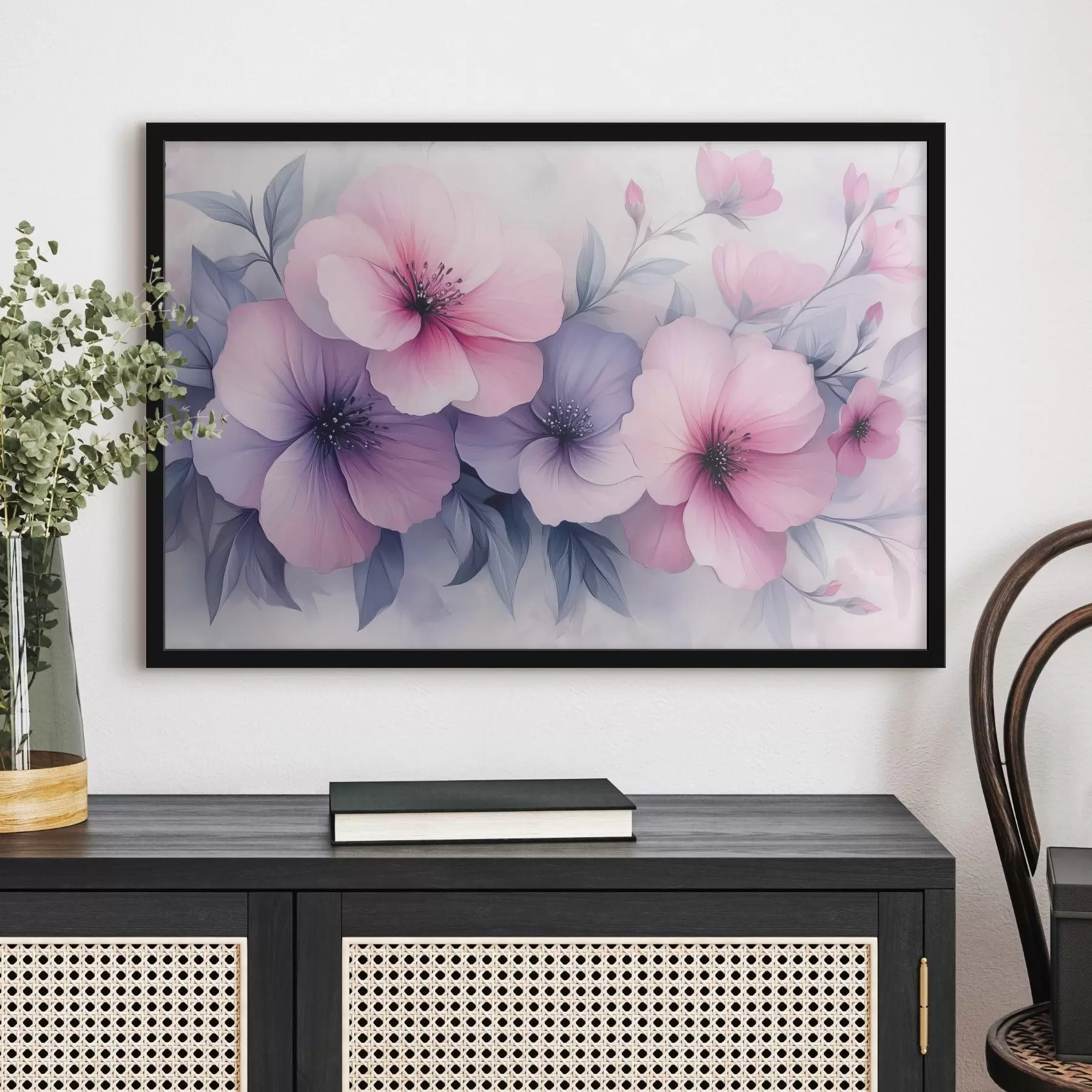 fototapet Flori delicate roz și violet f42851