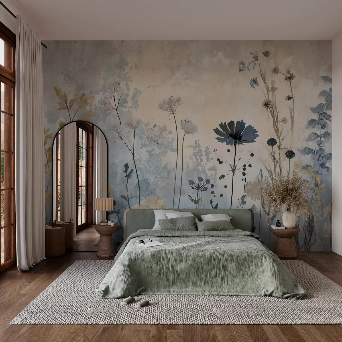 fototapet Flori sălbatice într-o manieră abstractă w03022