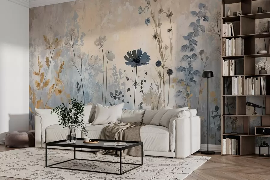 fototapet Flori sălbatice într-o manieră abstractă w03022