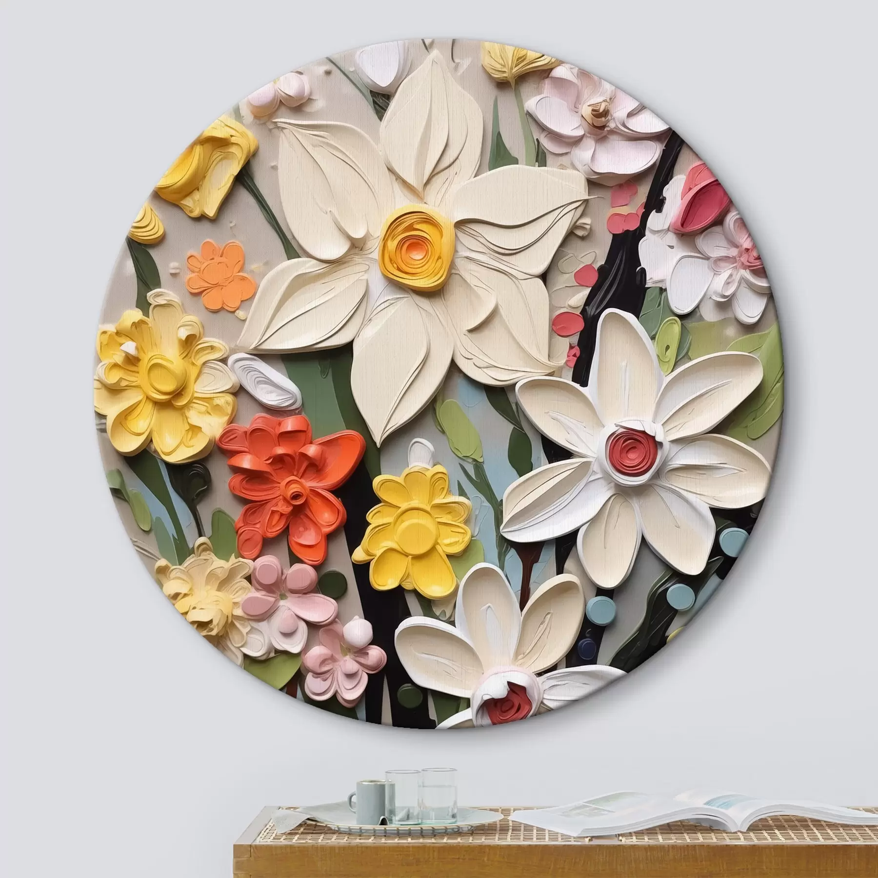 fototapet Flori imitație de lovituri r42845