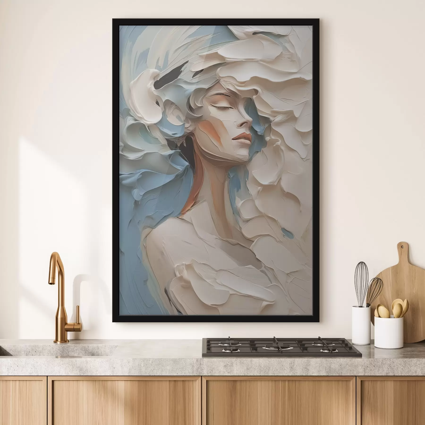 fototapet Portret de fată imitație abstractă de pictură f42904