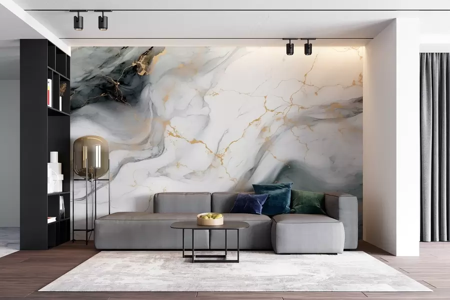 fototapet Piatră gri cu o nuanță de verde jad w08749