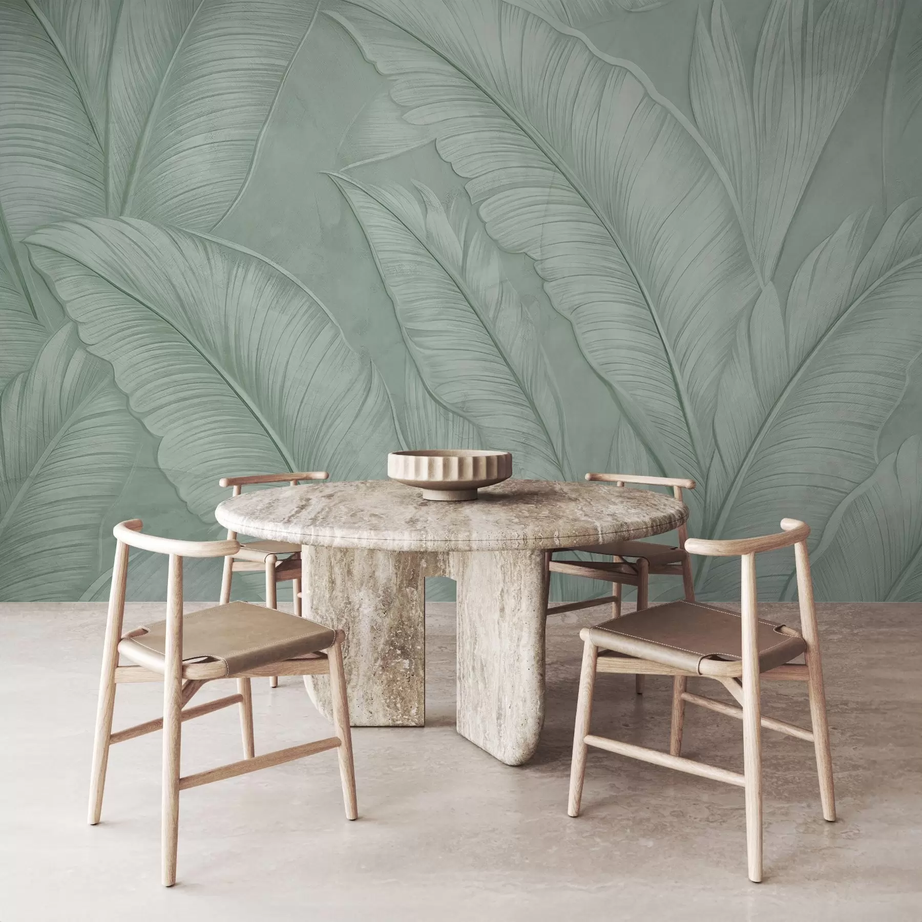 fototapet Relief tropical verde salvie w08772v1