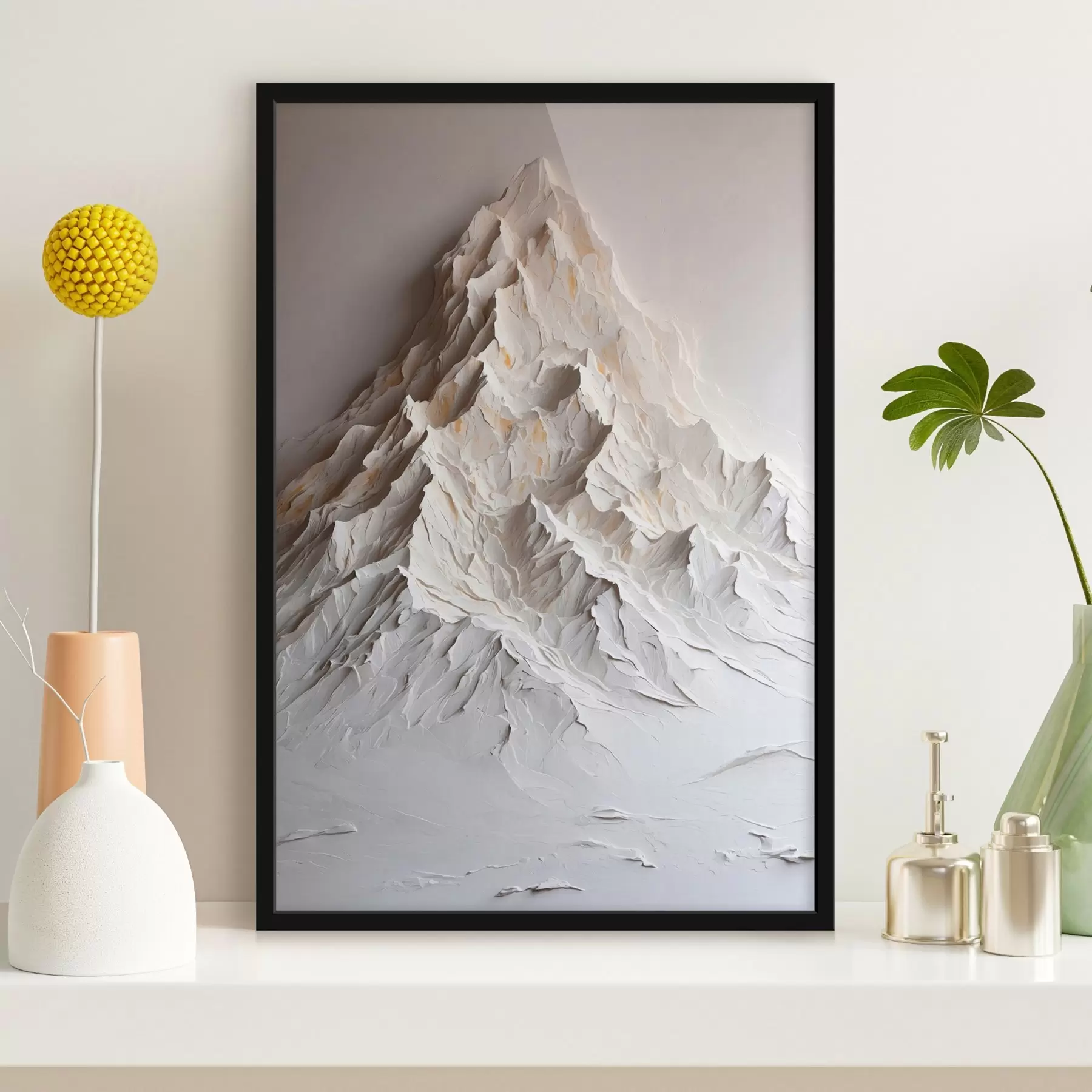 fototapet Munte de zăpadă în stil pictură în ulei f42760