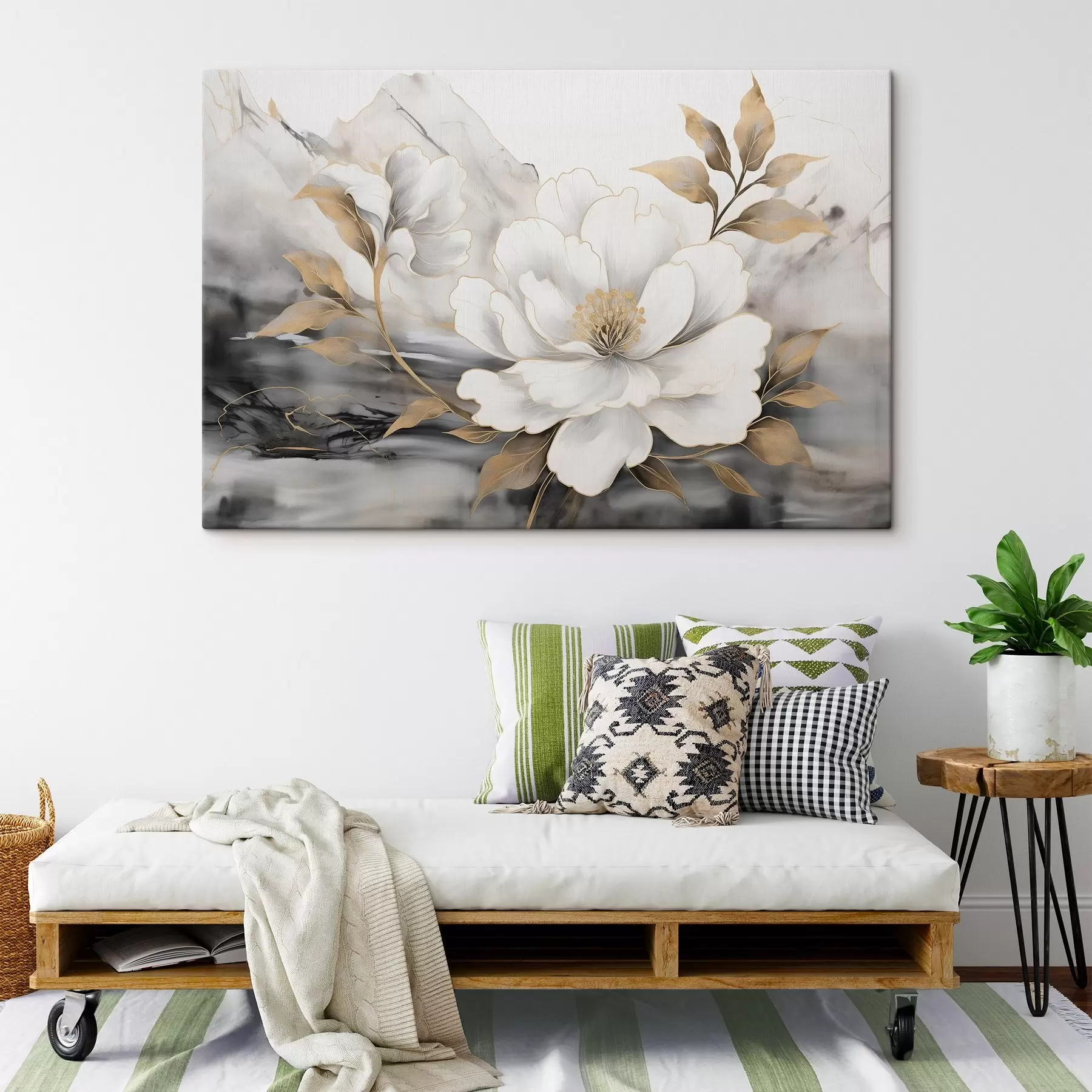 fototapet Floare abstractă mare pe un fundal de acuarelă s42966