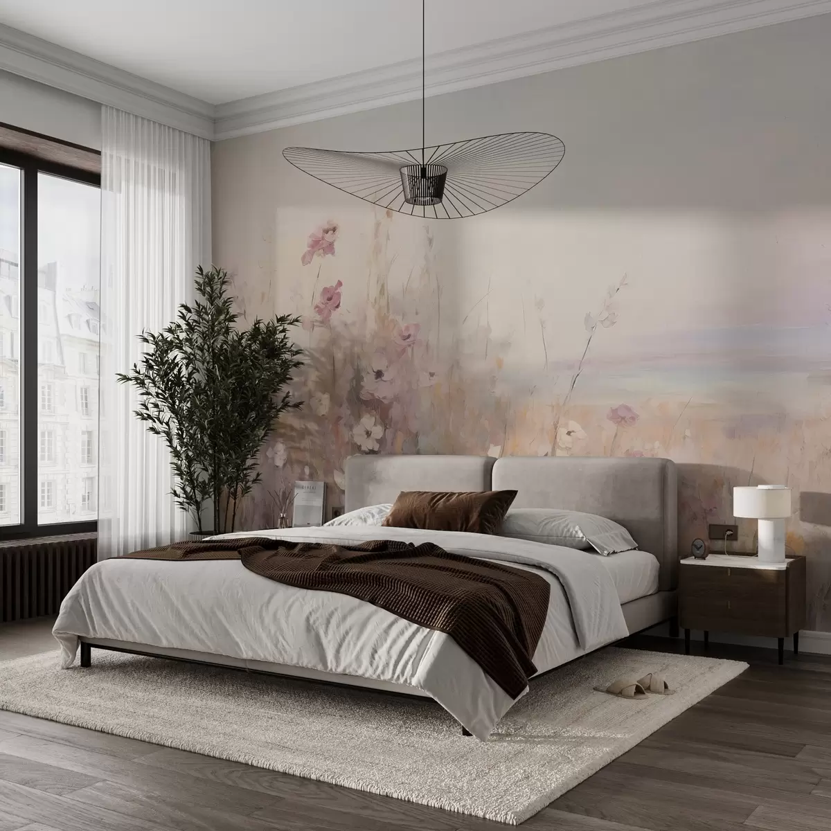 fototapet Câmp abstract pe beton w03189