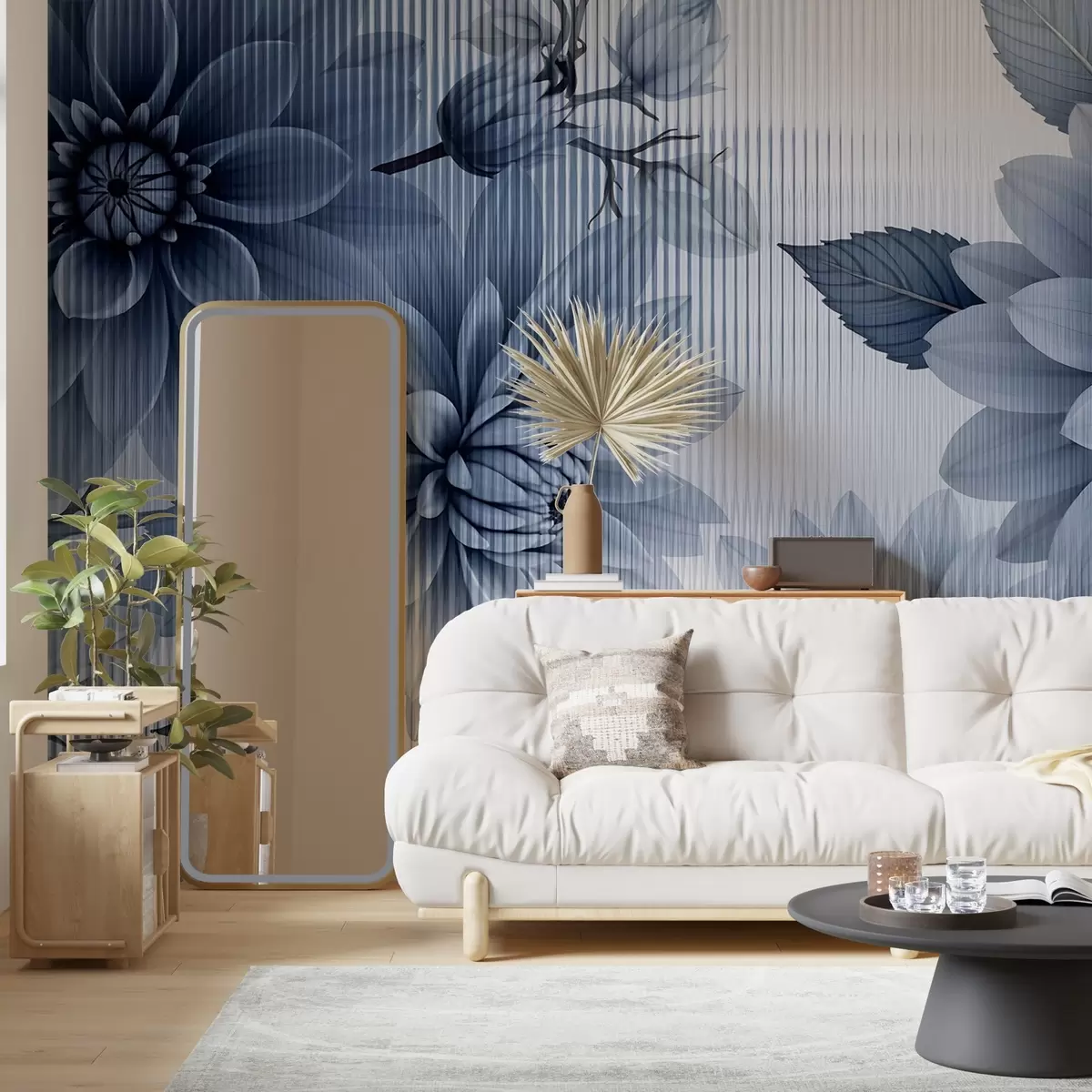 fototapet Flori mari în spatele sticlei w03197