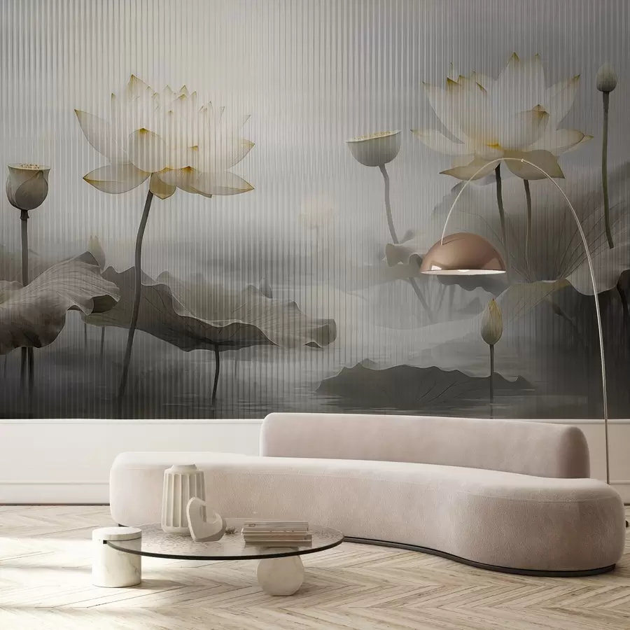 fototapet Vedere a lotusurilor din spatele sticlei w03200v2