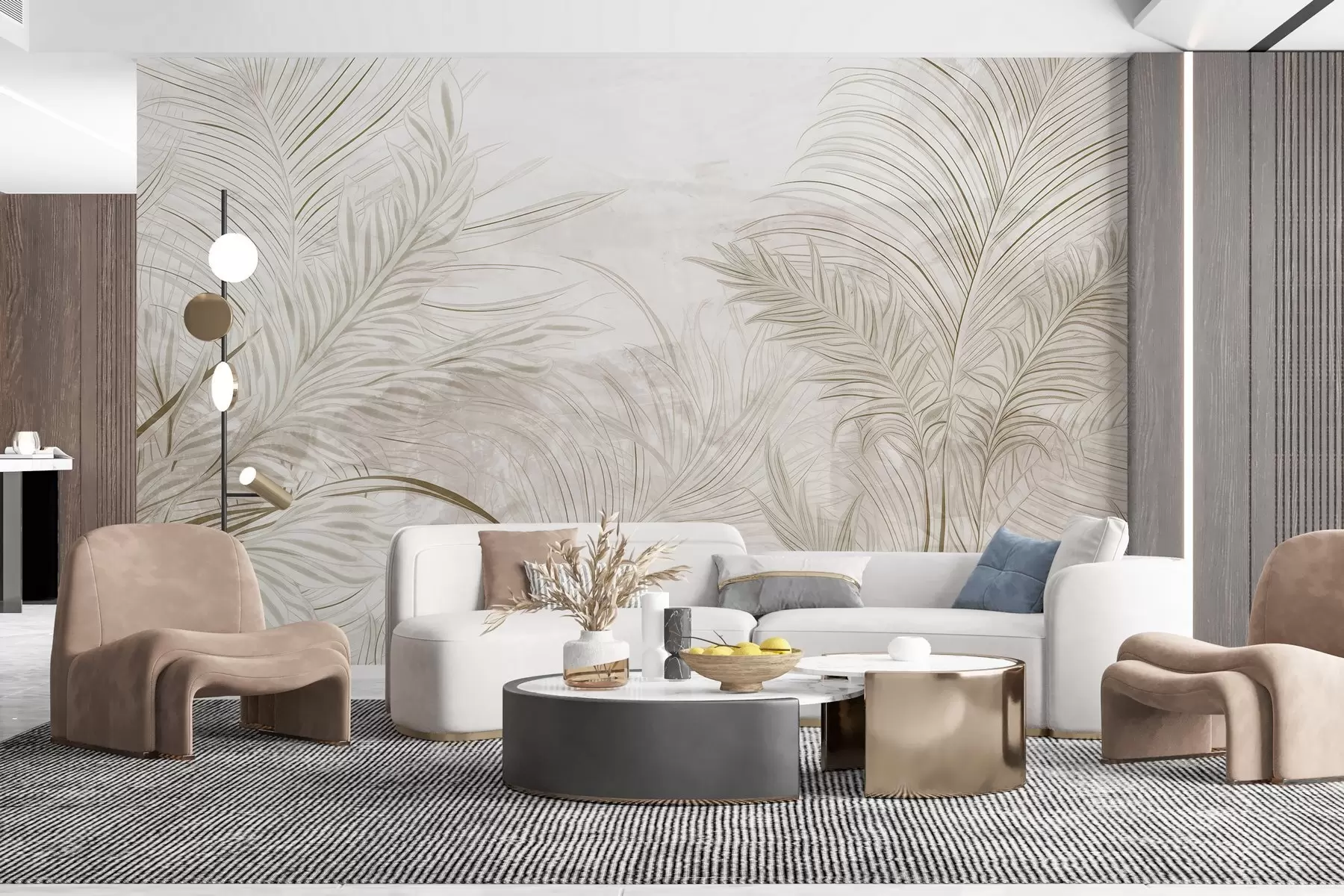 fototapet Frunze elegante grunge w03207