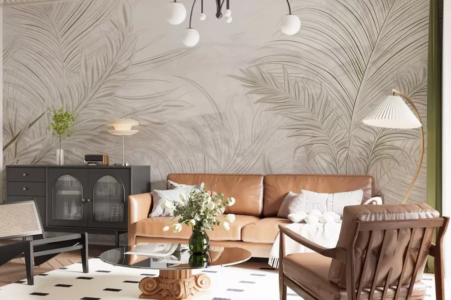 fototapet Frunze elegante grunge w03207