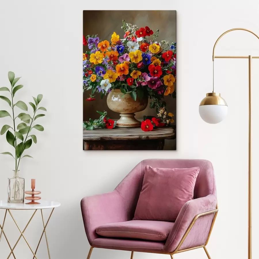 Tablouri Buchet luminos și luxuriant într-o vază s42976