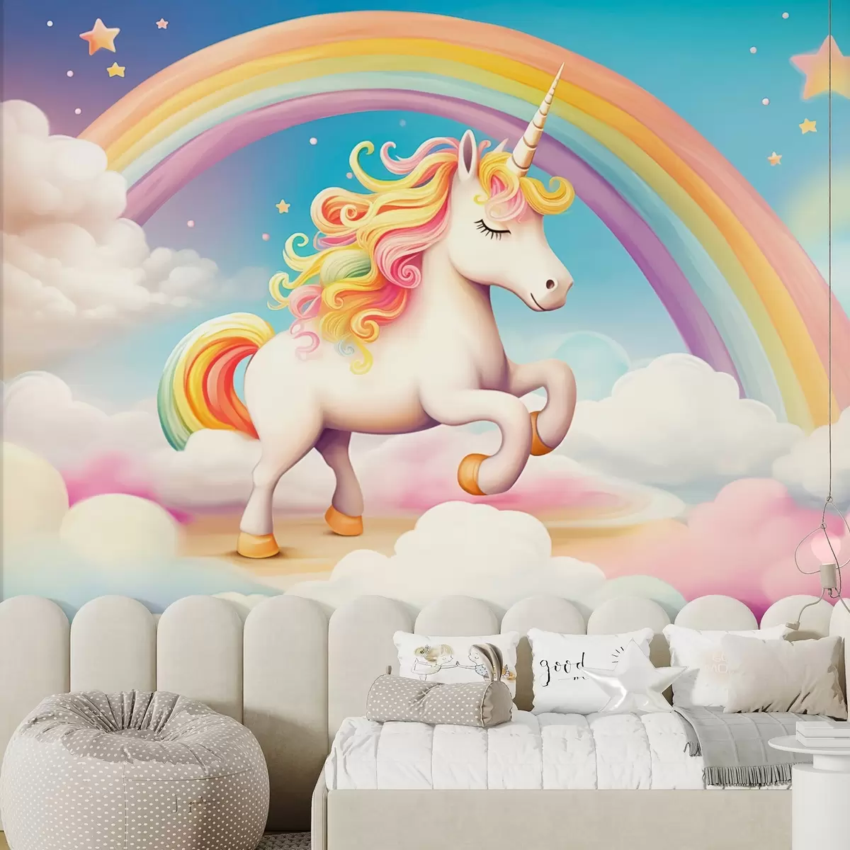 fototapet Unicorn sub curcubeu w08820
