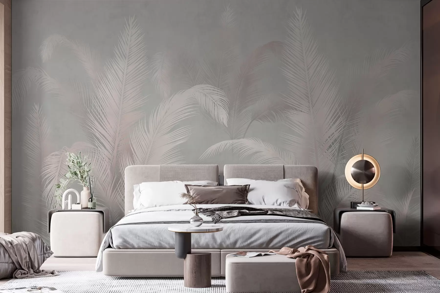 fototapet Delicate frunze de palmier tropical w03250