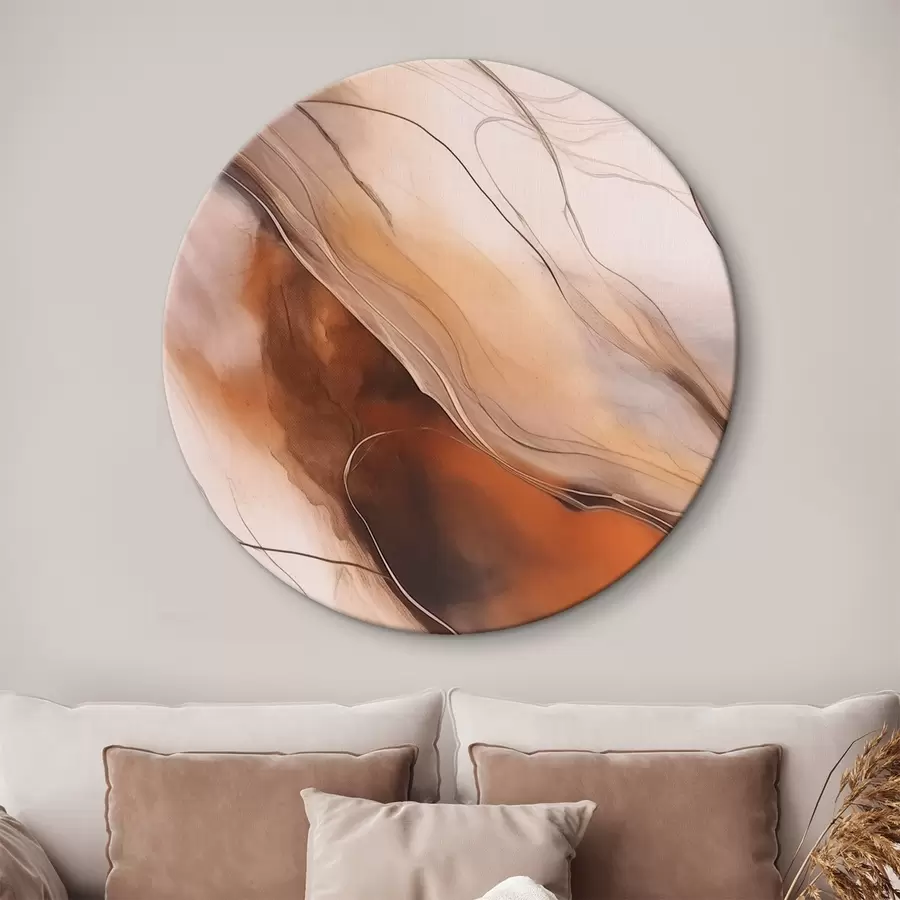 Tablouri Pictură abstractă în tonuri calde r43017