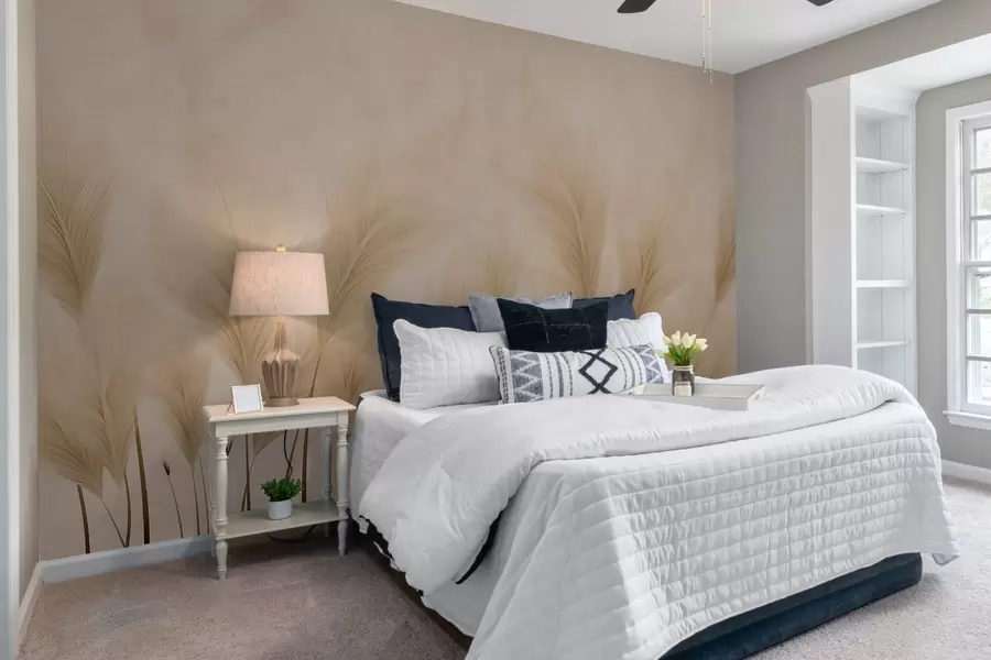 fototapet Plante Reed pe un fundal bej în vârstă w08858