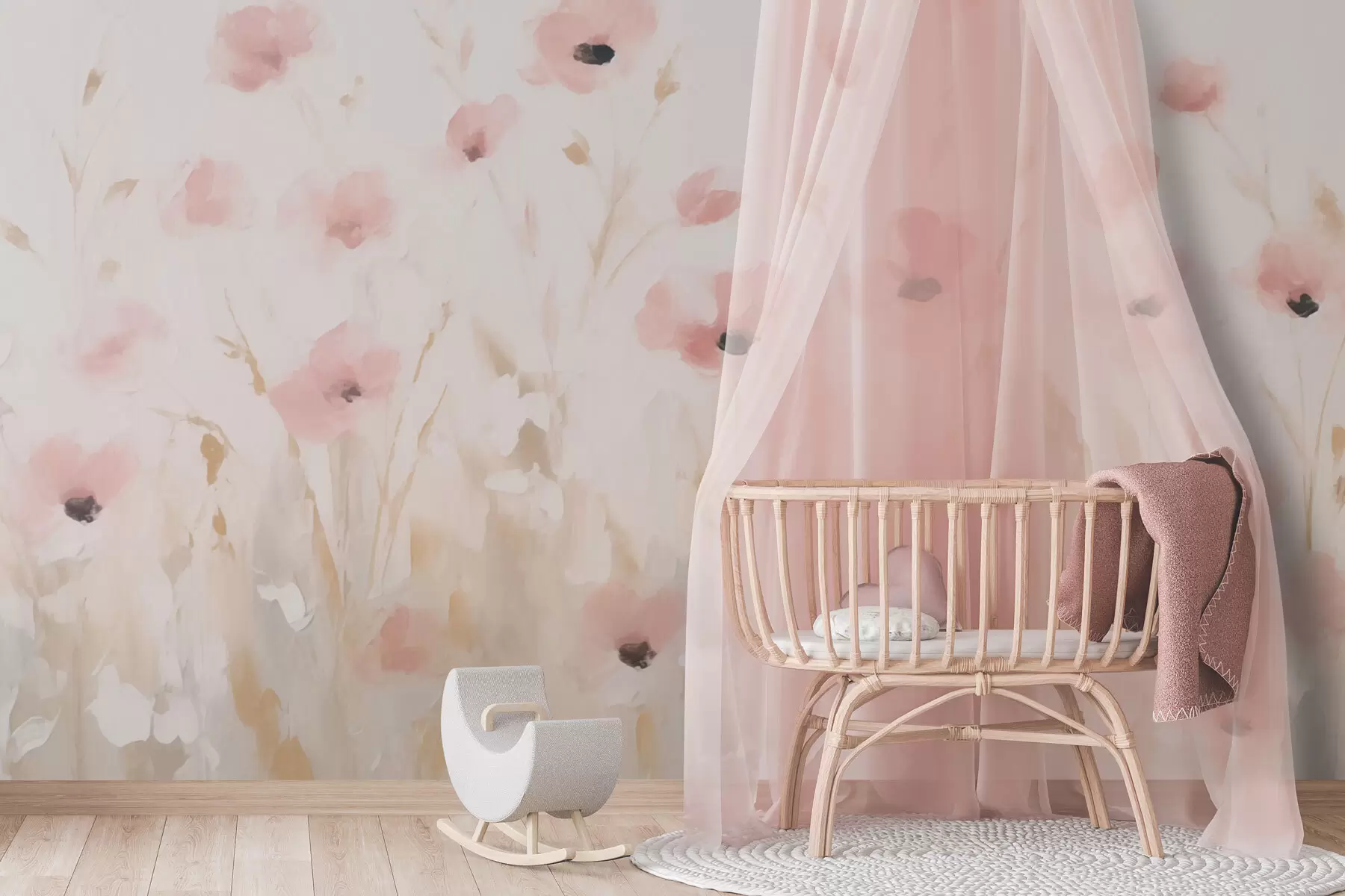 fototapet Flori mici roz w03307