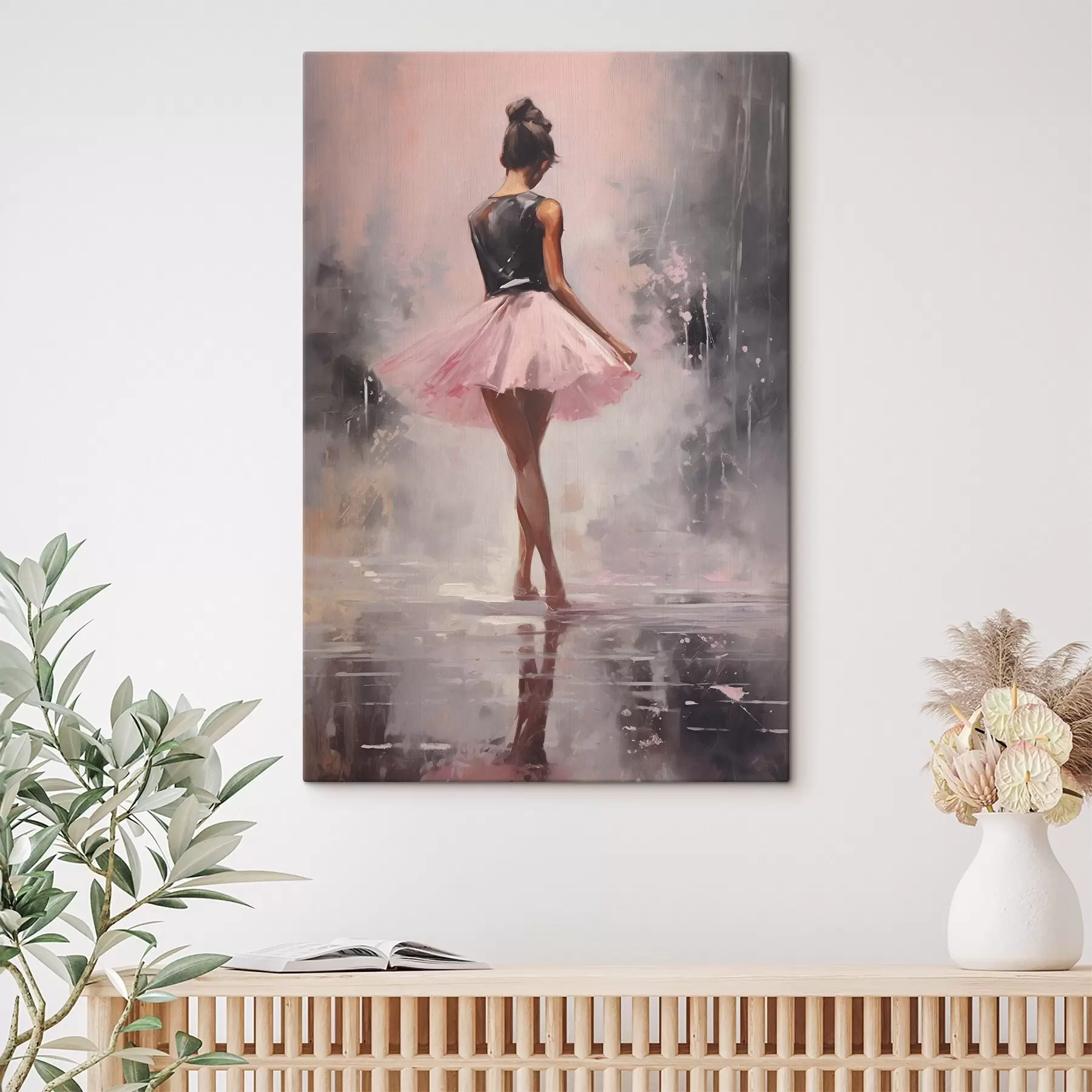 Tablouri O fată în fustă roz s43204