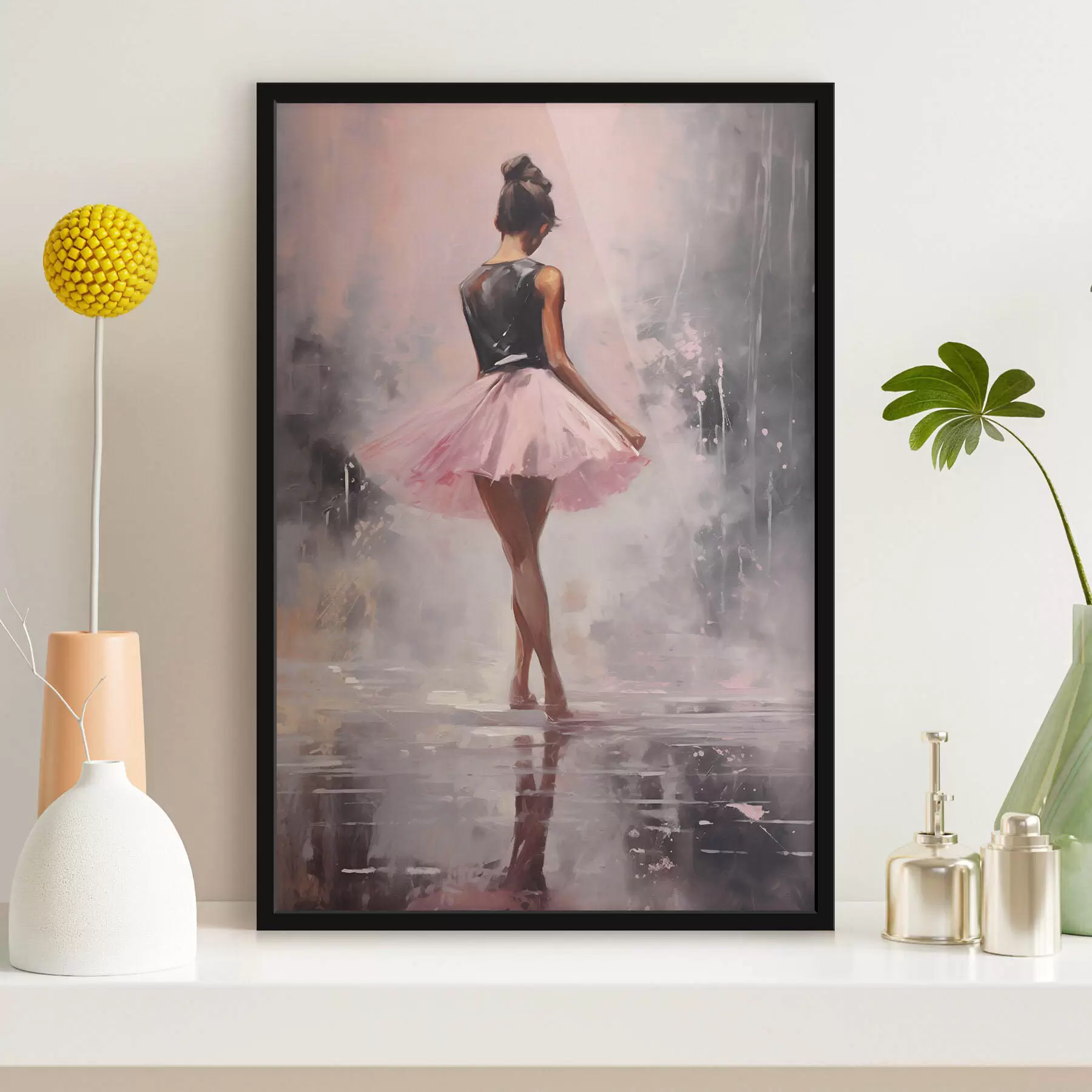 fototapet O fată în fustă roz f43204