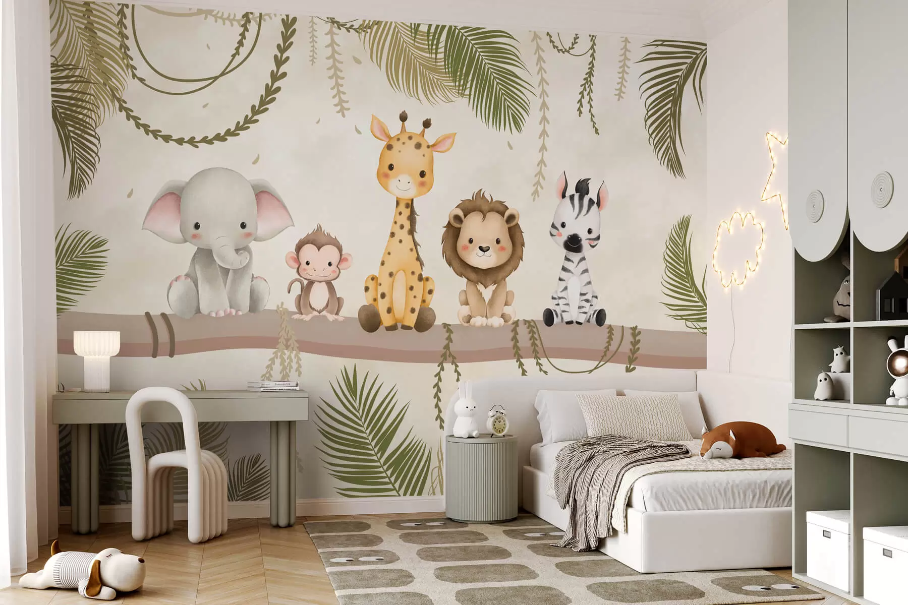 fototapet Animale tropicale drăguțe w03166
