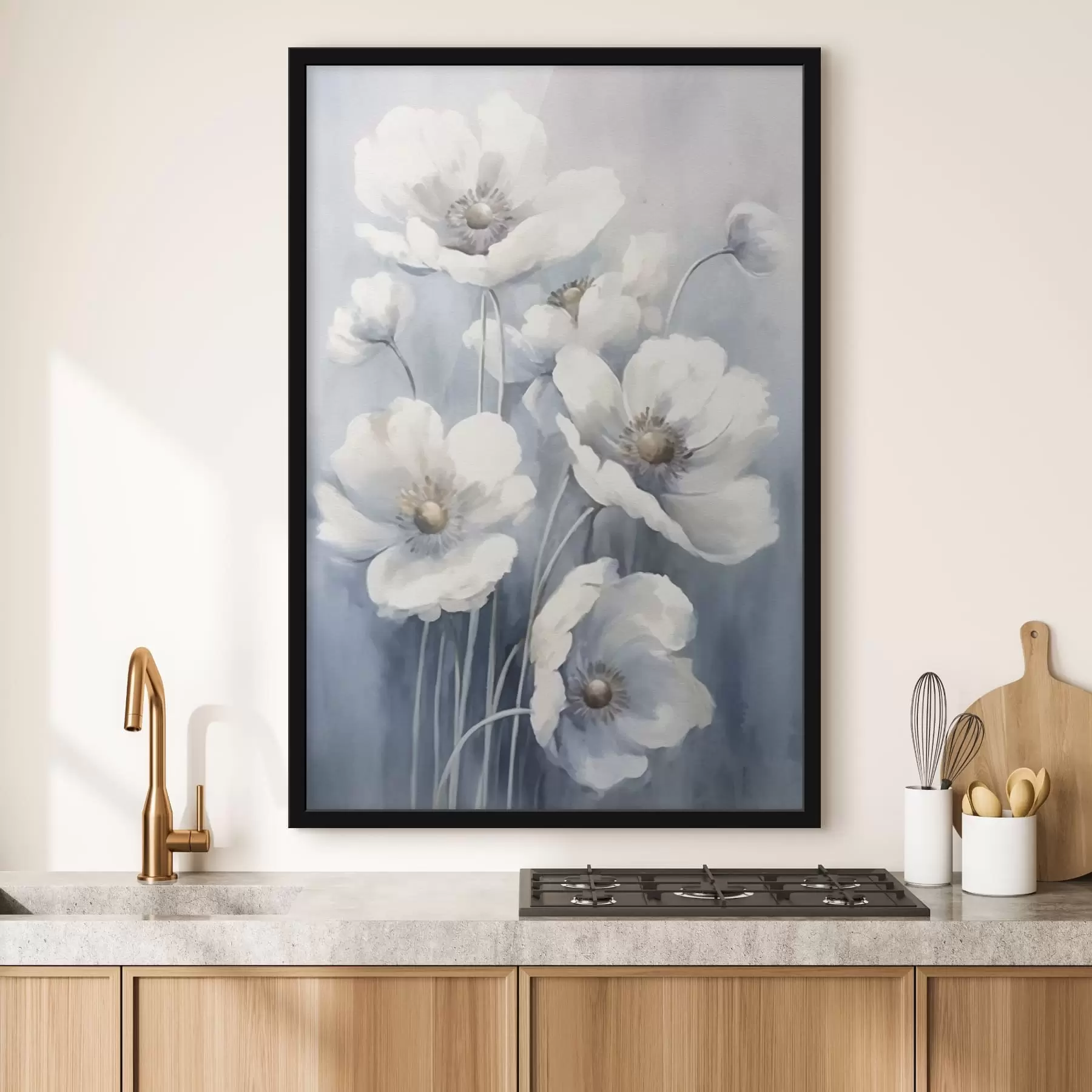 fototapet Flori albe de epocă f43046