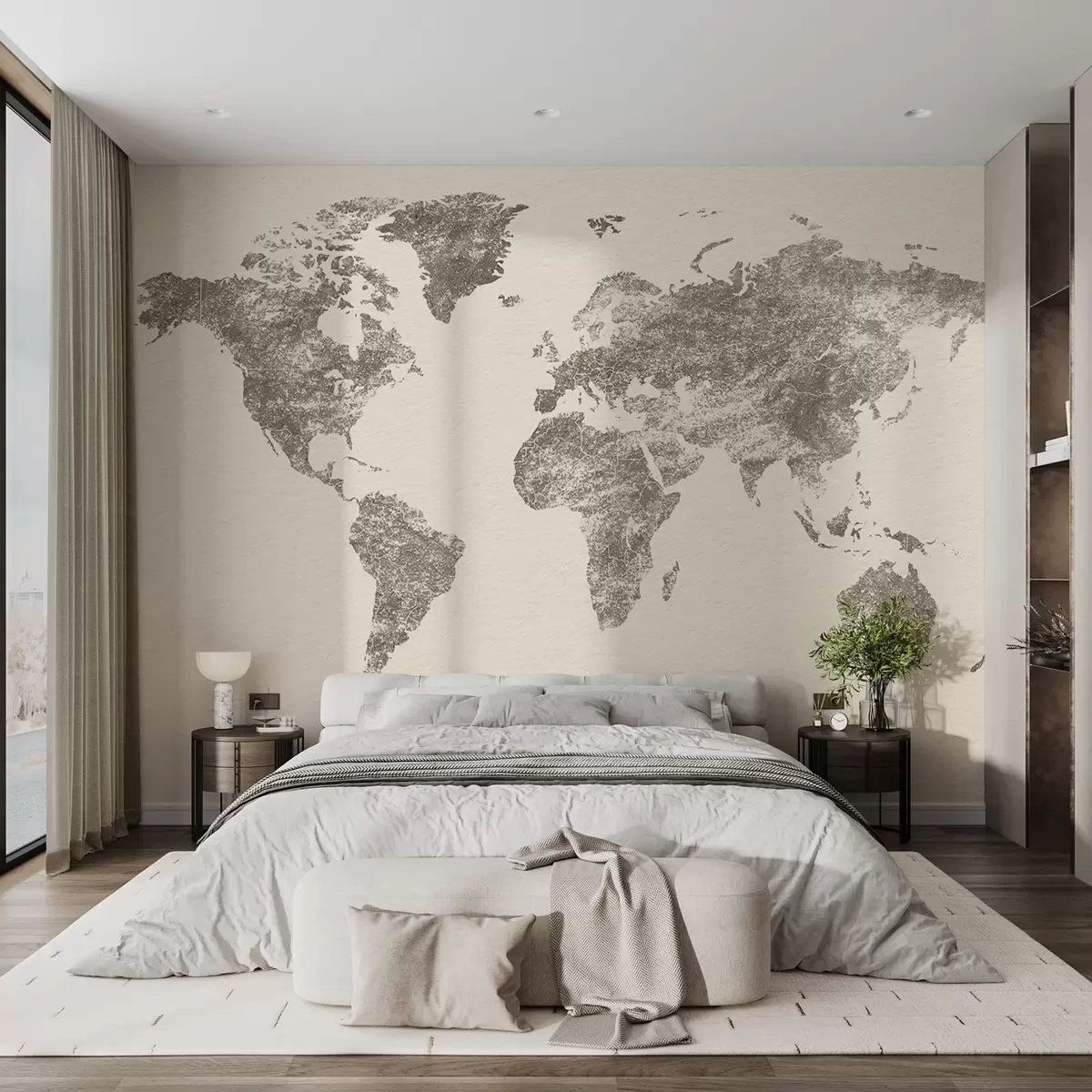 fototapet Harta cu texturi a lumii w03312v2