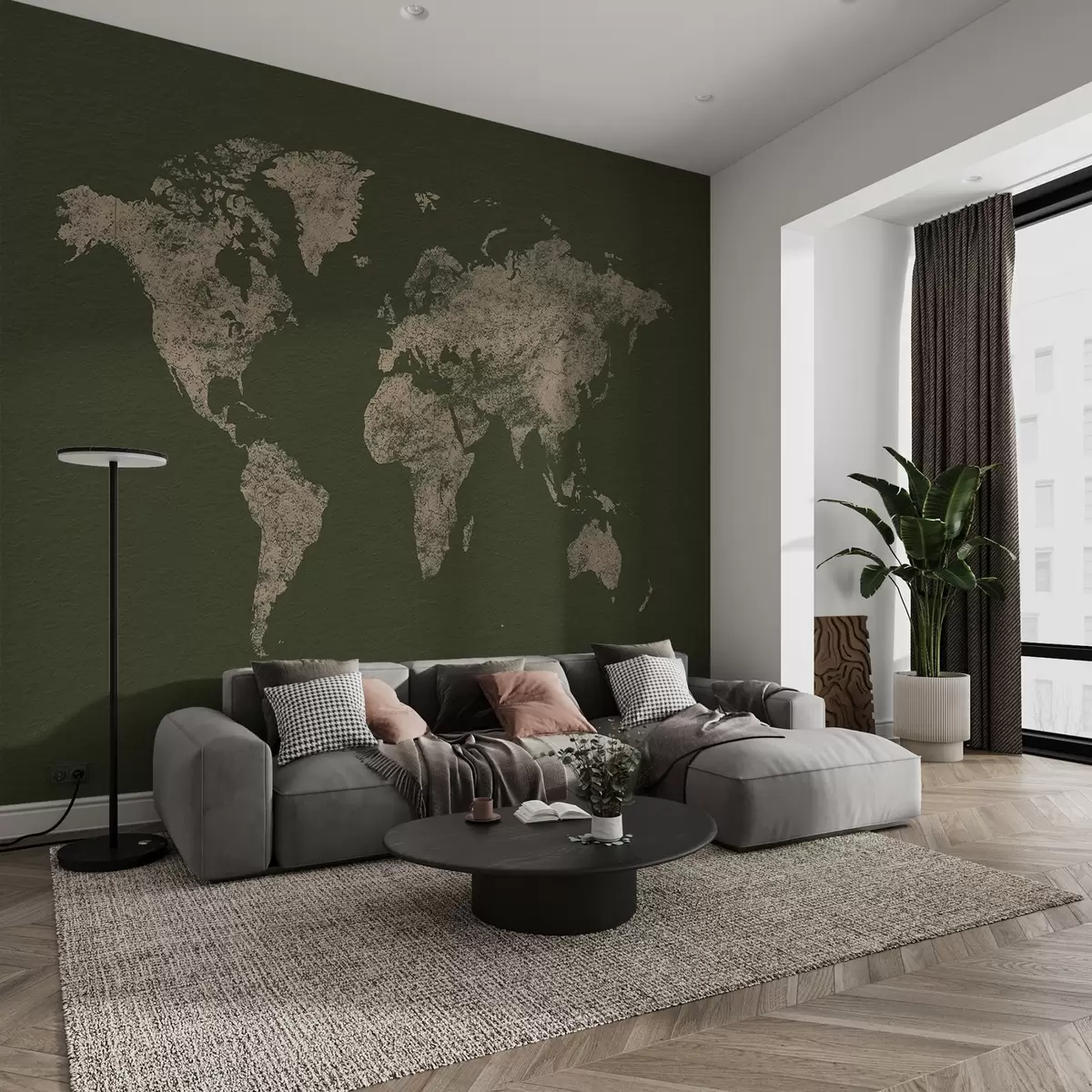 fototapet Harta cu texturi a lumii w03312v4