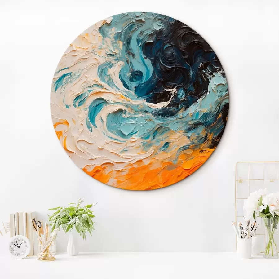 Tablouri Marea furioasă abstractă în stilul picturii în ulei r43095