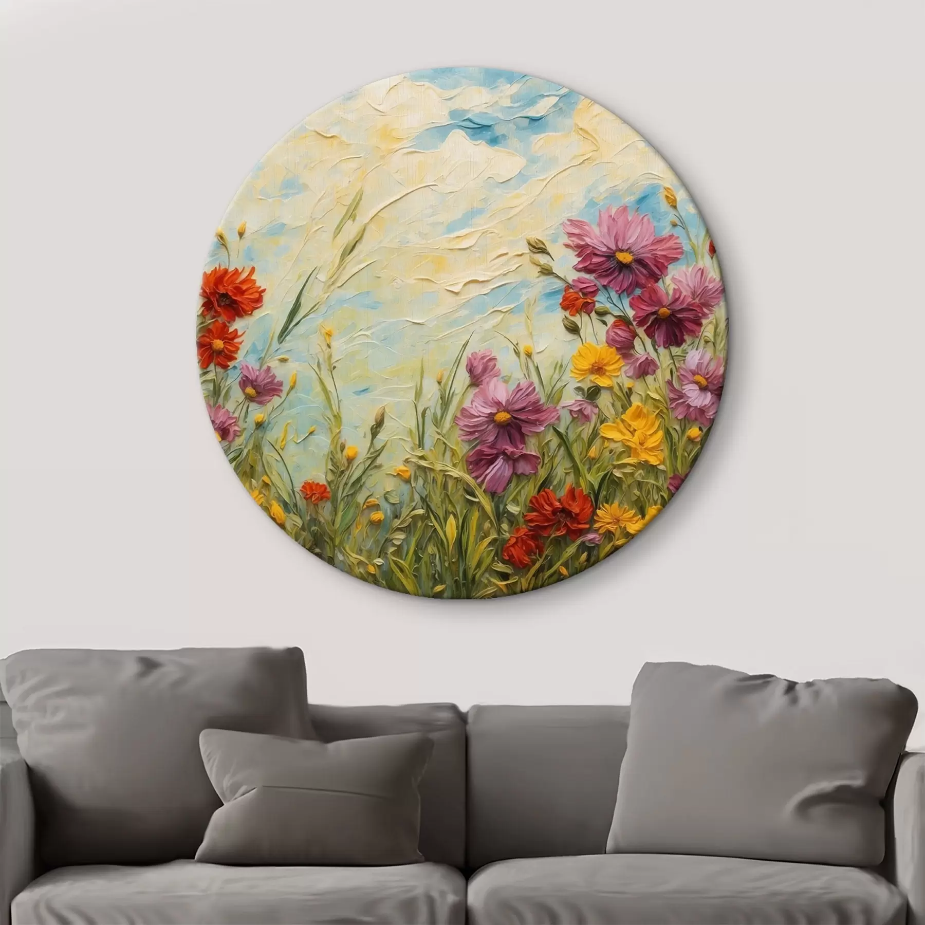 Tablouri Câmp de flori în stil pictură în ulei r43102