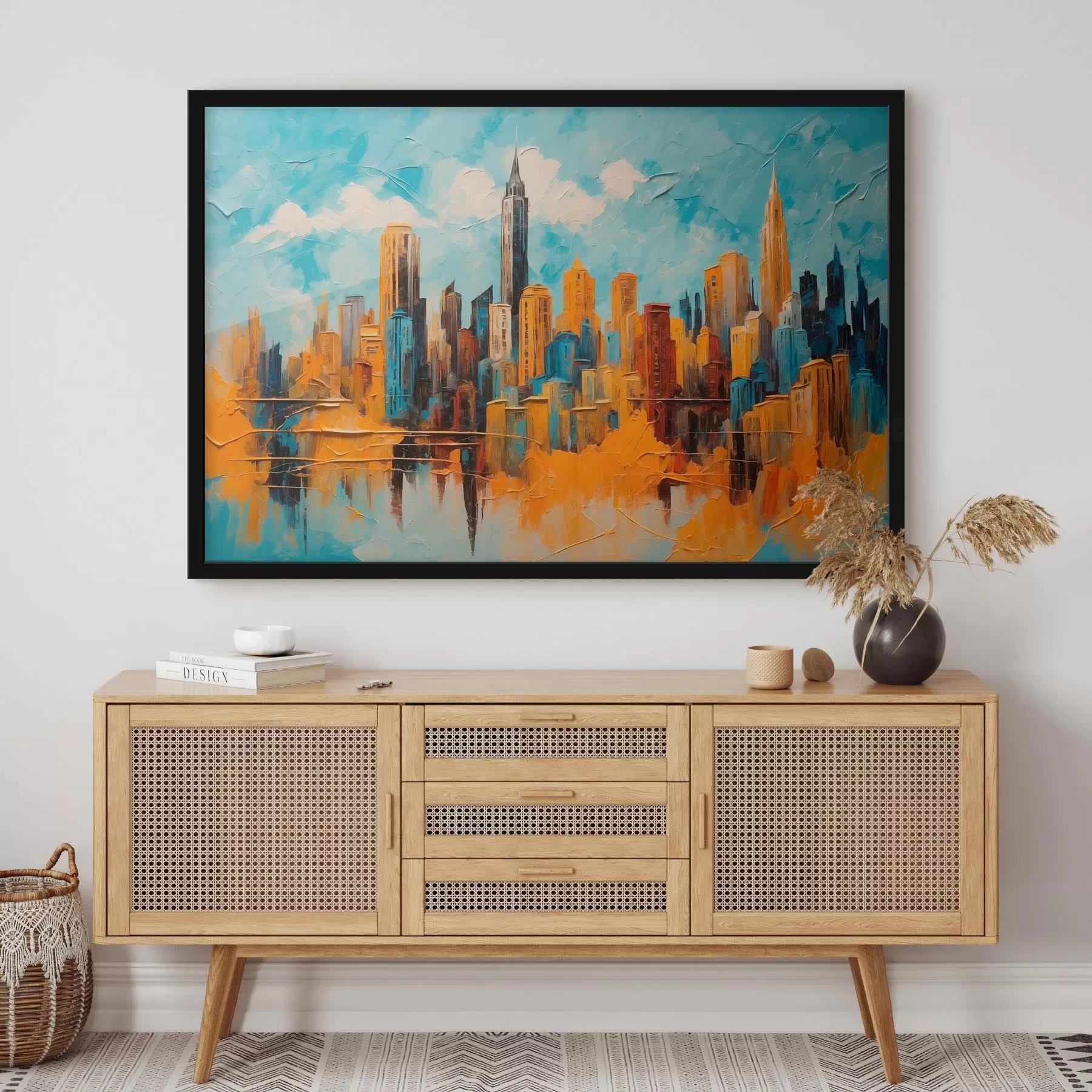 fototapet Oraș în stil pictură în ulei f43108