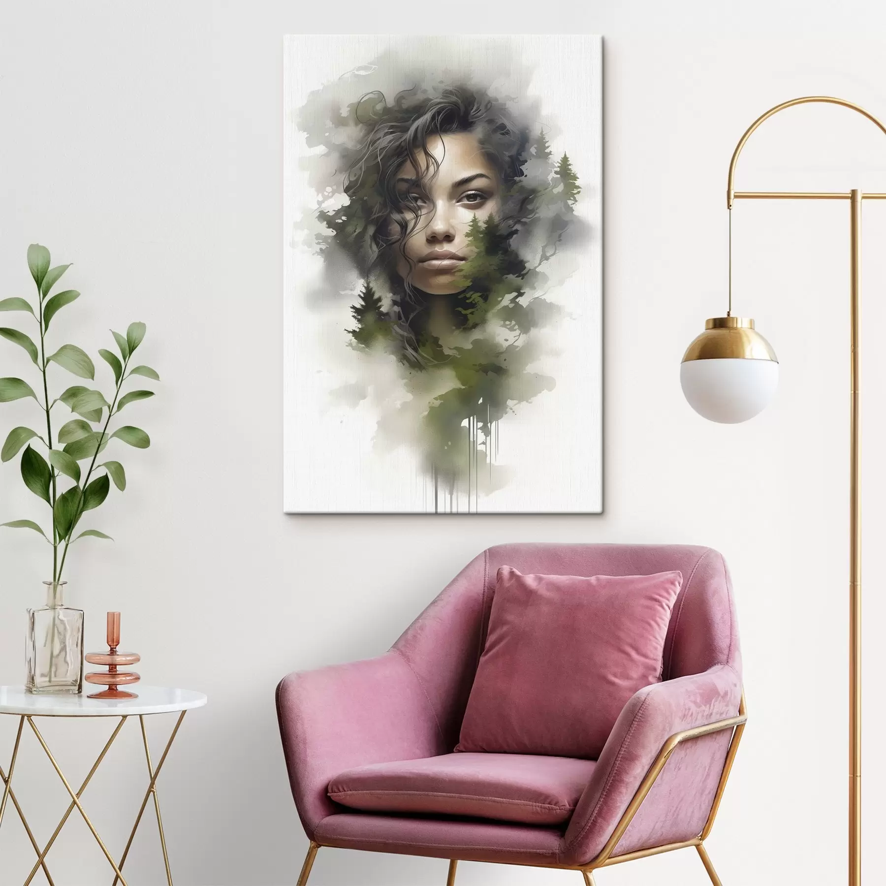 Tablouri Oameni, imagine abstractă a unei păduri s43259