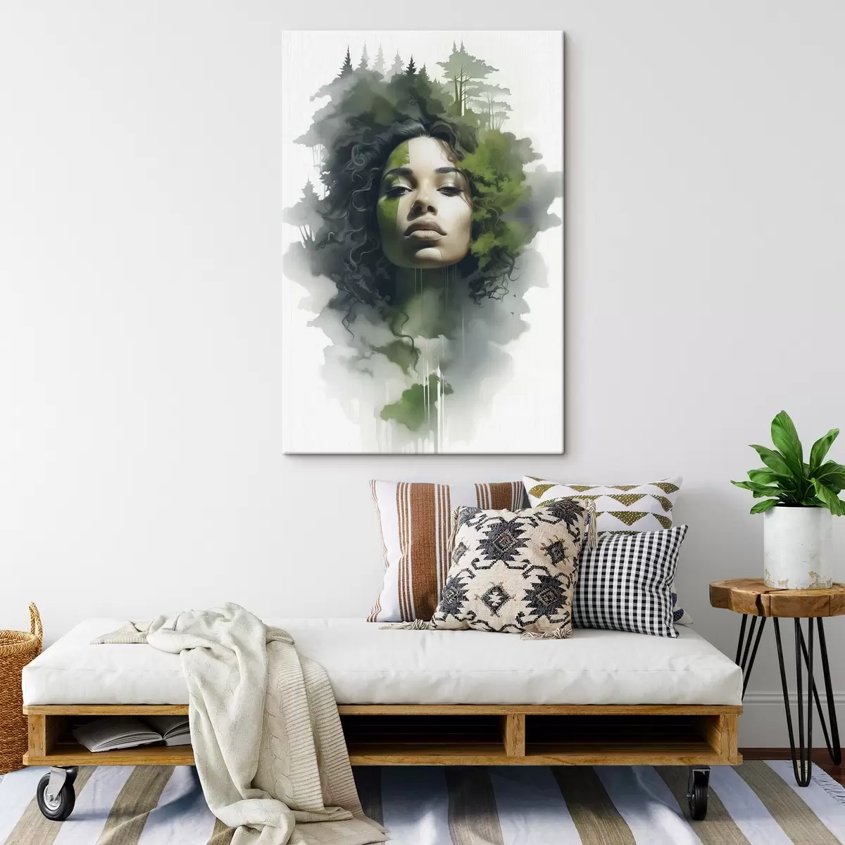 Tablouri Oameni, imagine abstractă a unei păduri s43260