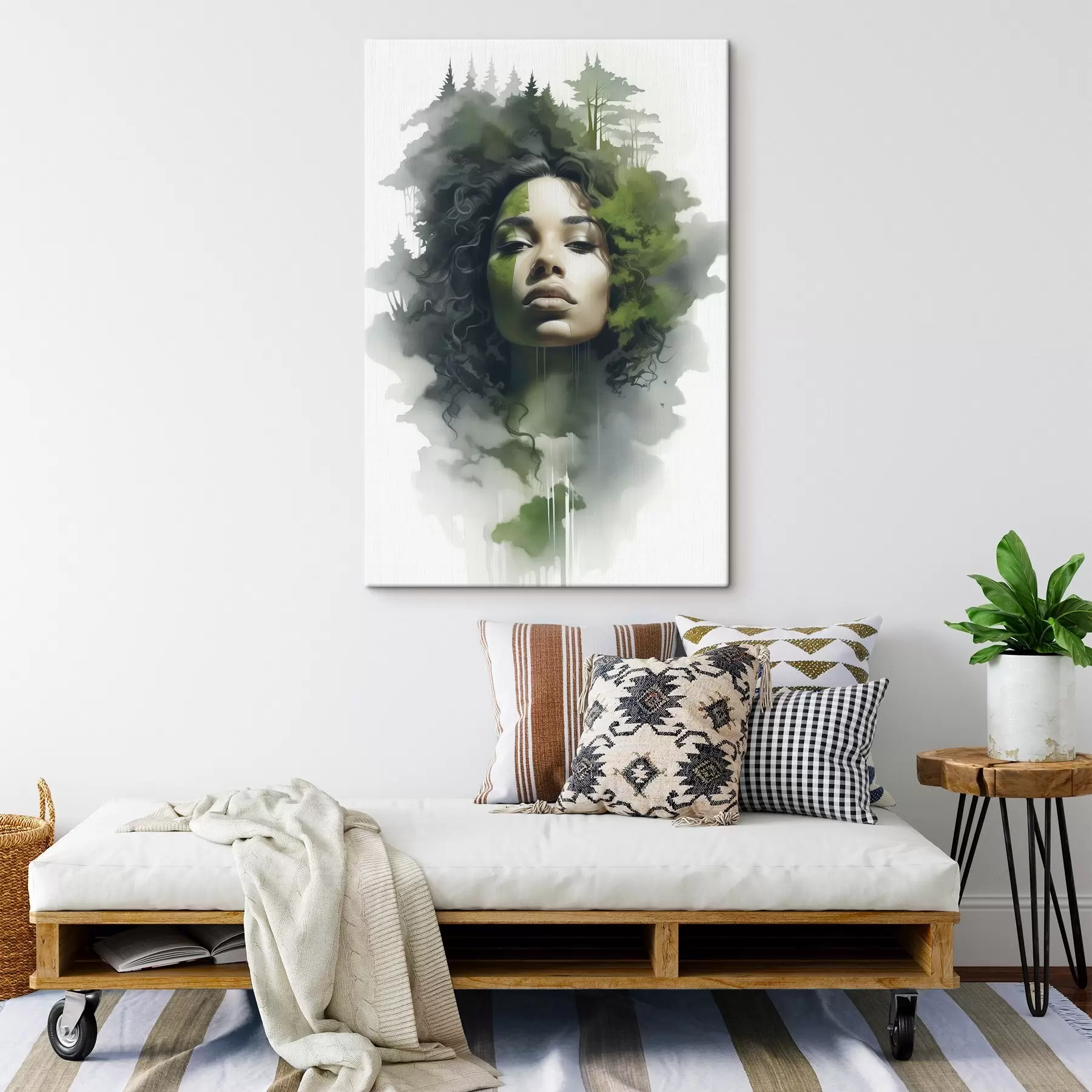 Tablouri Oameni, imagine abstractă a unei păduri s43260