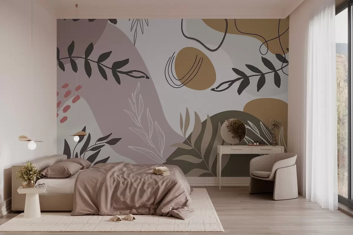 fototapet Motive vegetale abstracte w03262