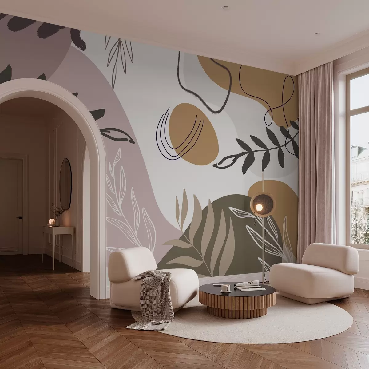 fototapet Motive vegetale abstracte w03262