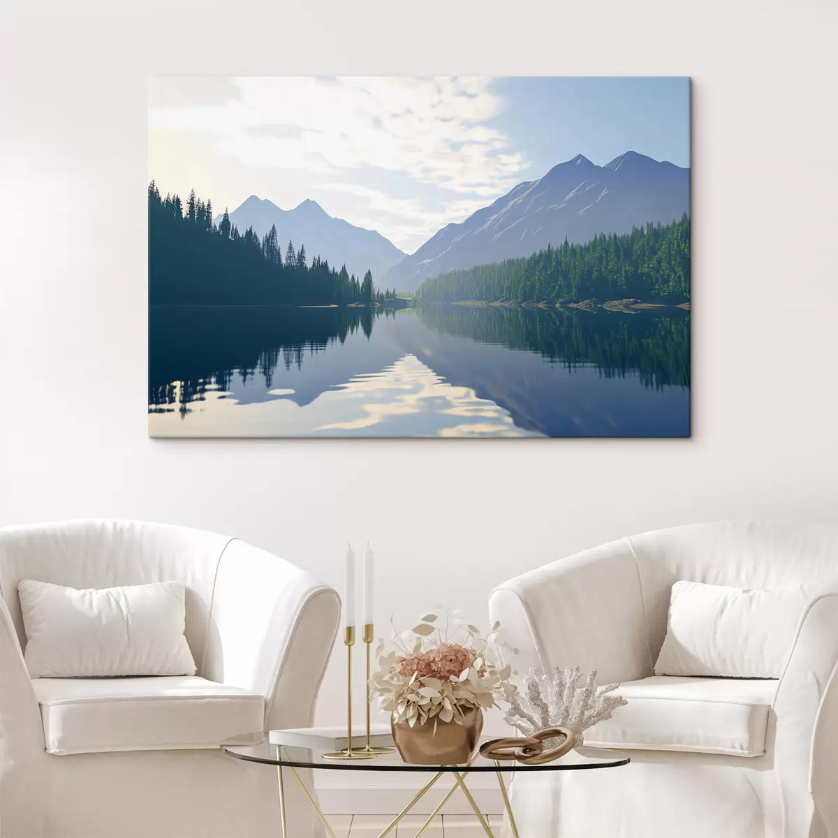 Tablouri Lac lângă munți s43288