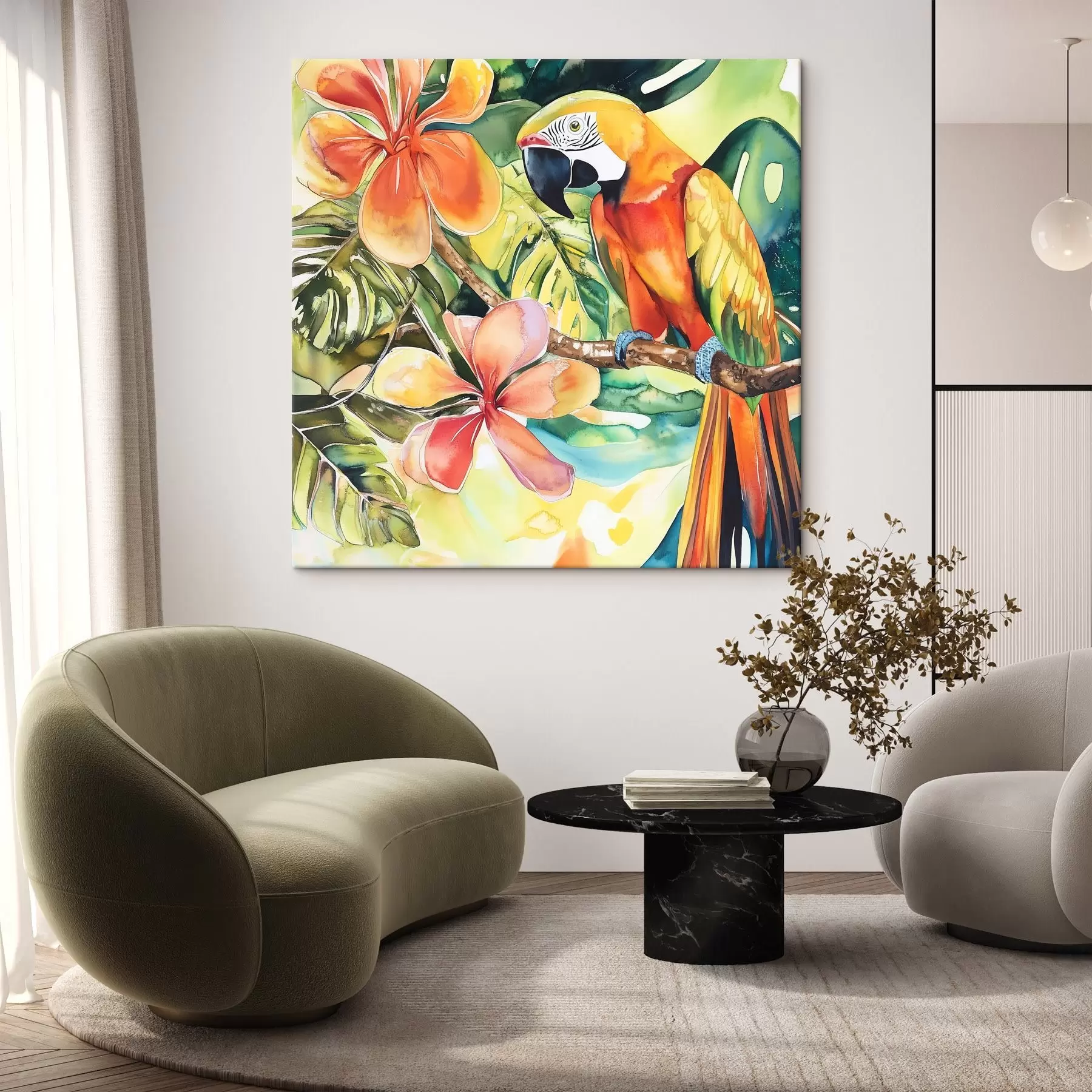 fototapet Papagal luminos s43307