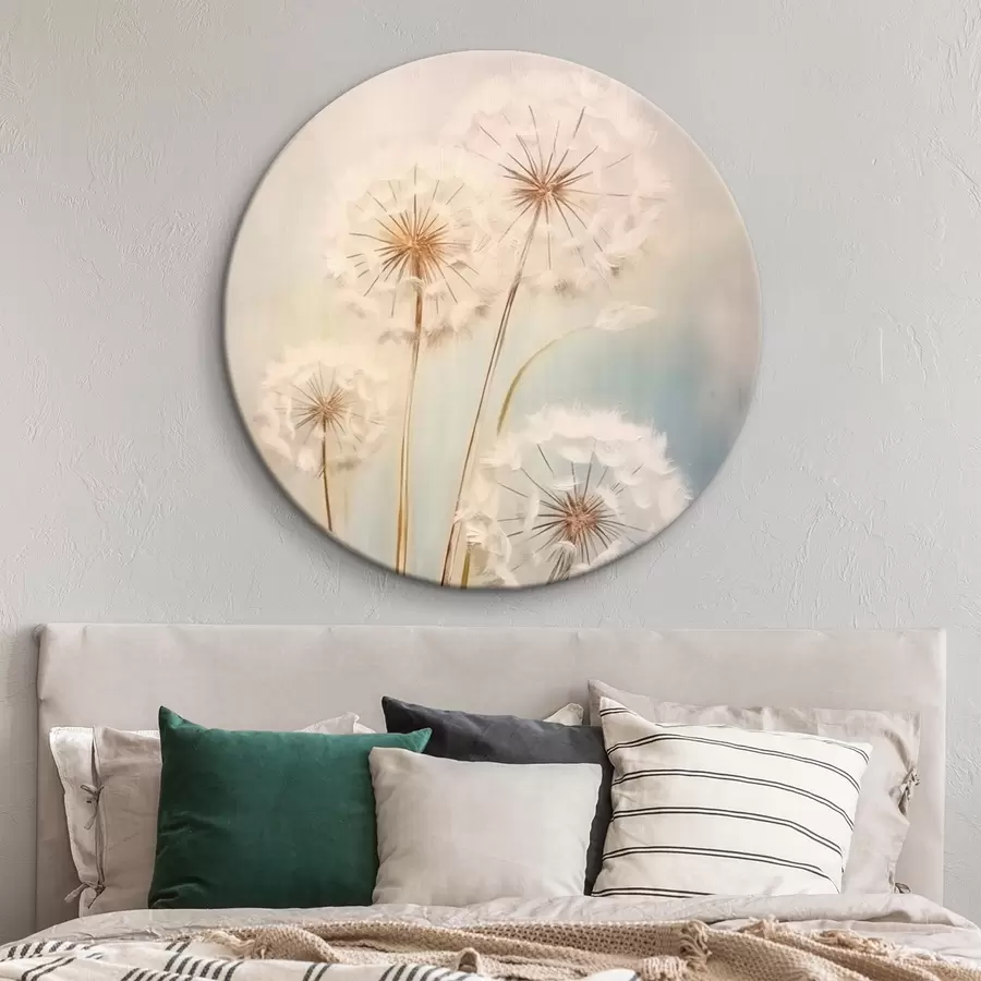 fototapet Păpădii delicate pe un fundal pastel r43279