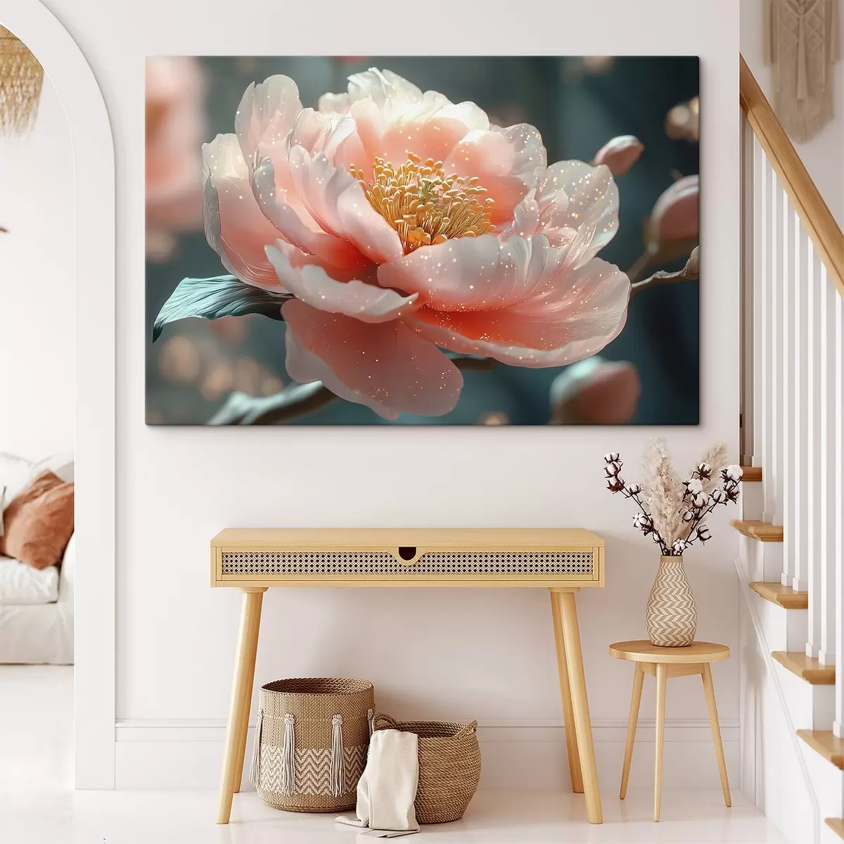 Tablouri Floare delicată pe o ramură cu raze de soare s43326