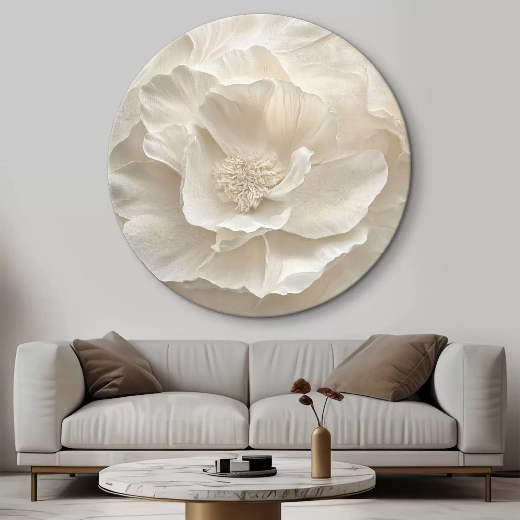 Tablouri Bujori mari, aerisiți, albi r43312