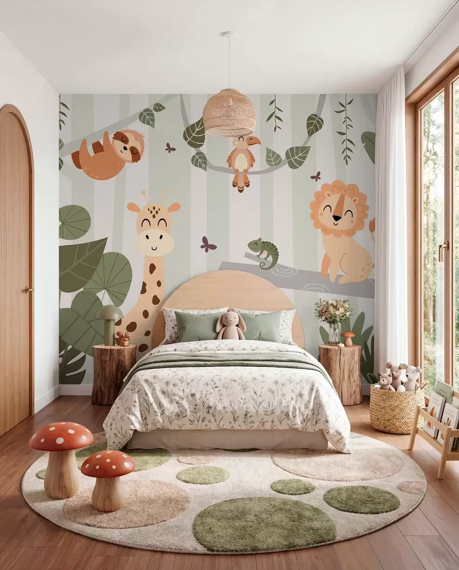 fototapet Peisaj cu animale tropicale w03376