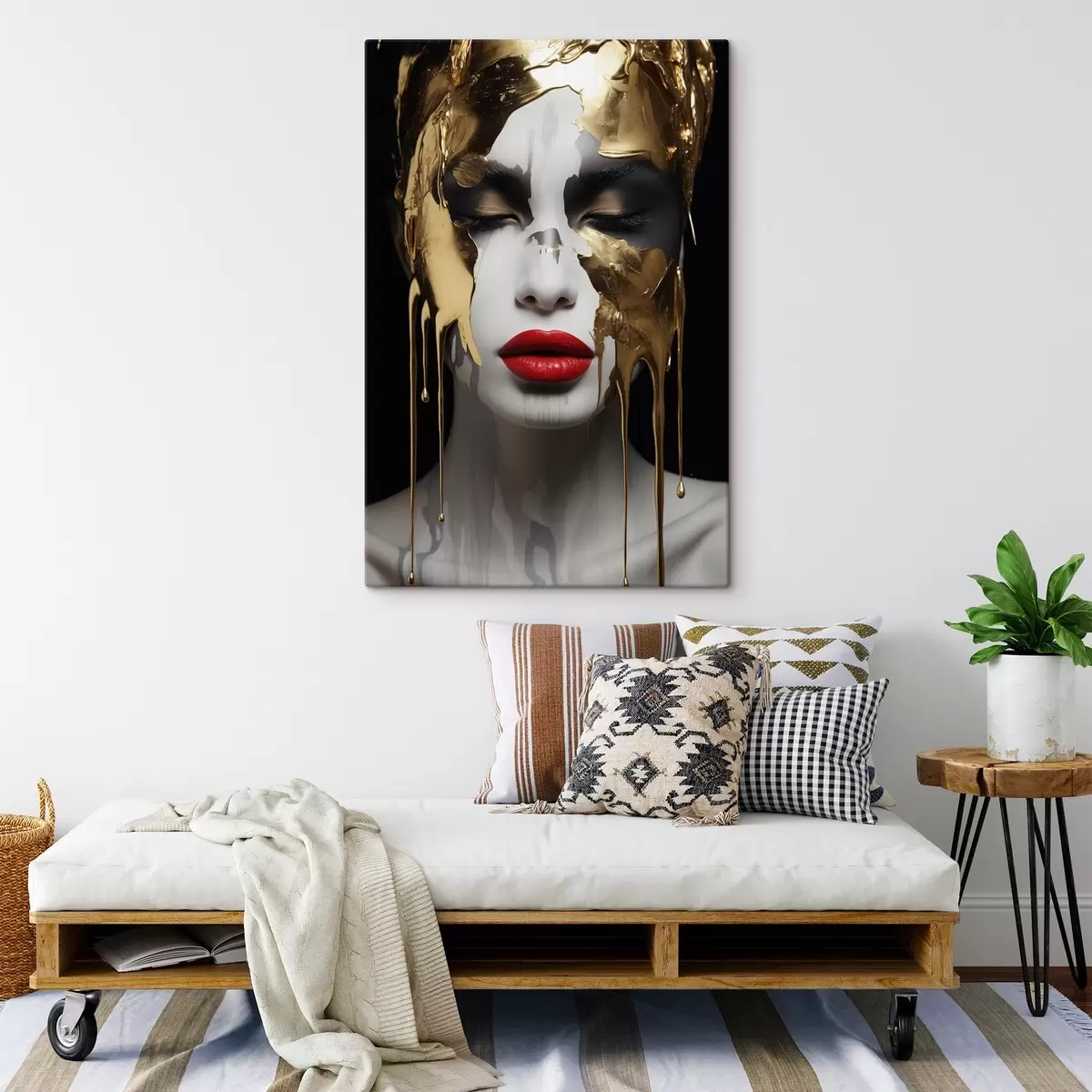 Tablouri Oameni, fată cu buze roșii s43336