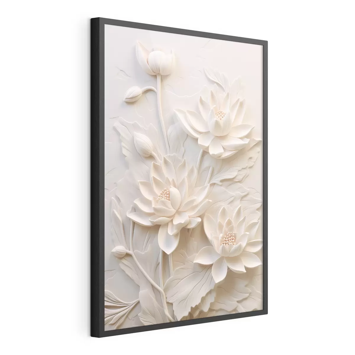 Poster Mucegai alb, imitație, flori f43334