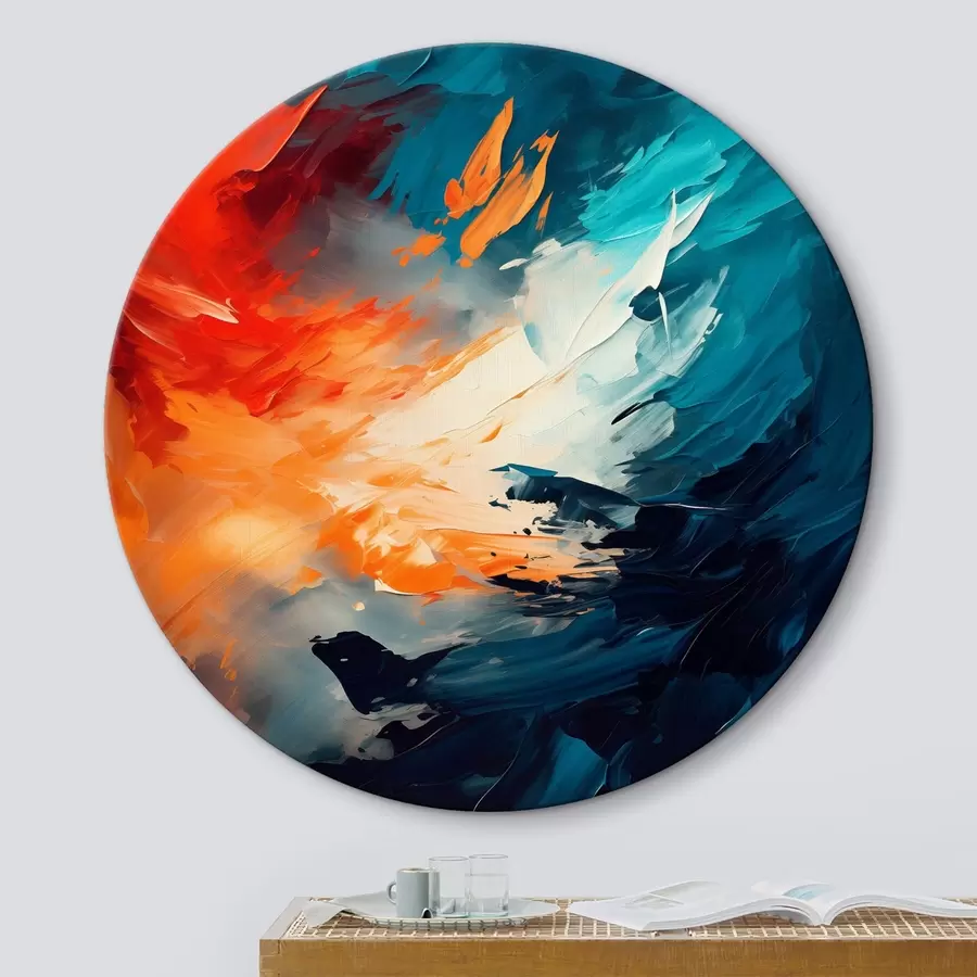 fototapet Pictură abstractă cu tușe mari și expresive r43363