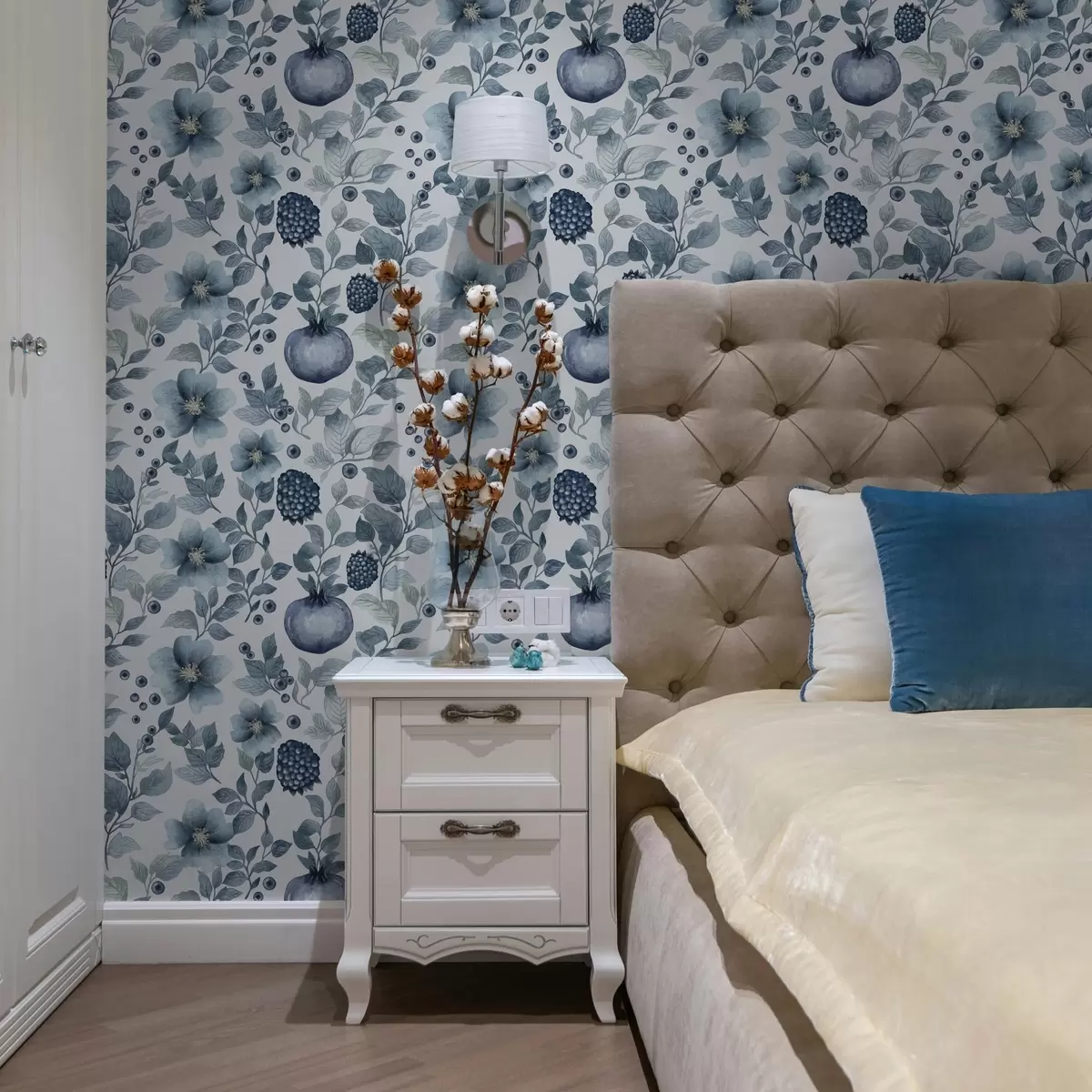 Wallpaper Flori albastre și rodii a00002v1