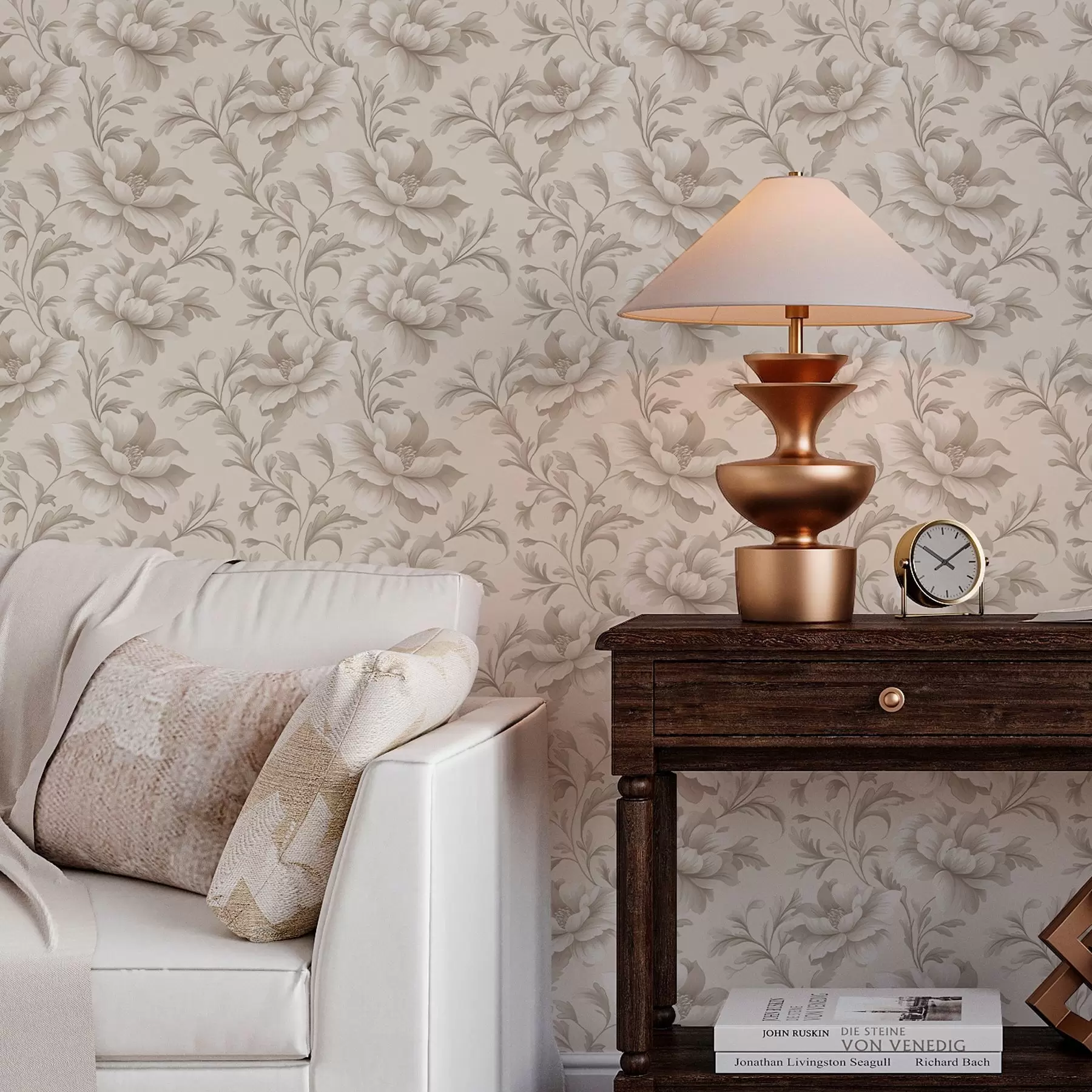 fototapet Flori în culori pastelate a00004