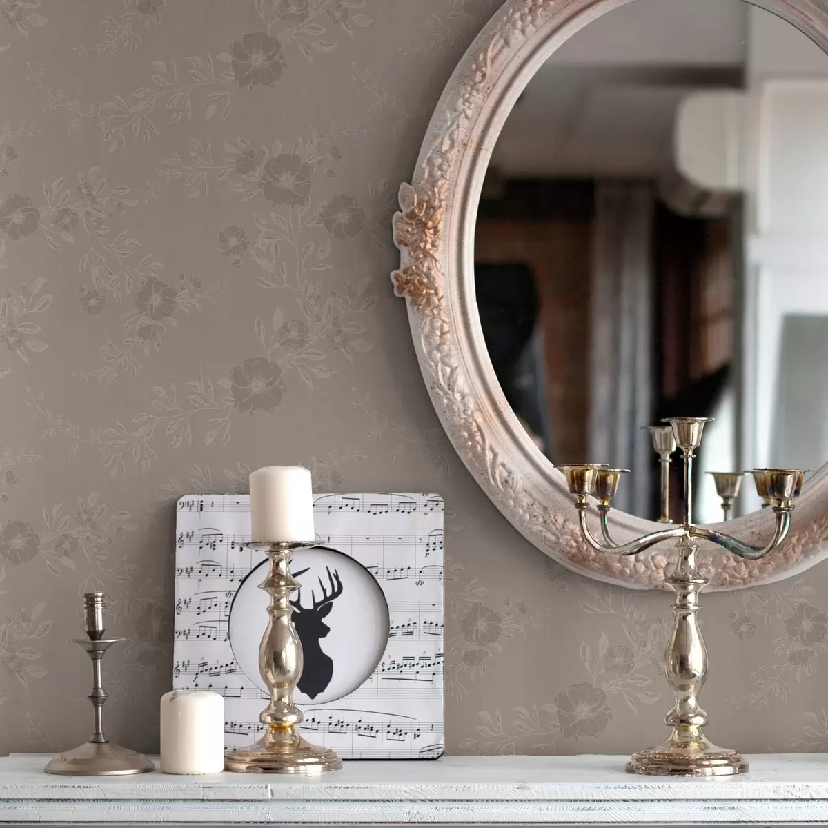 Wallpaper Flori cu frunze deschise la culoare a00006