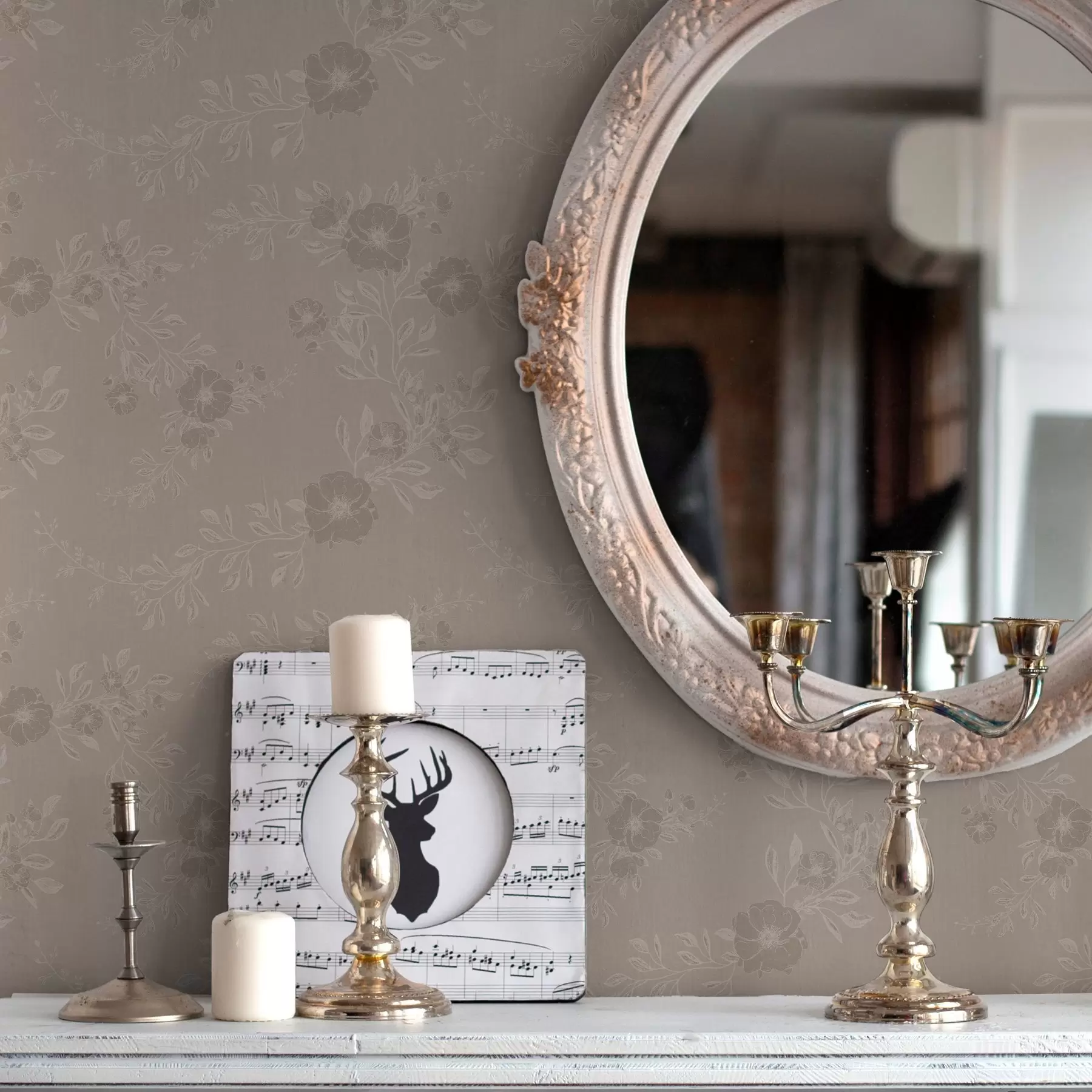 fototapet Flori cu frunze deschise la culoare a00006